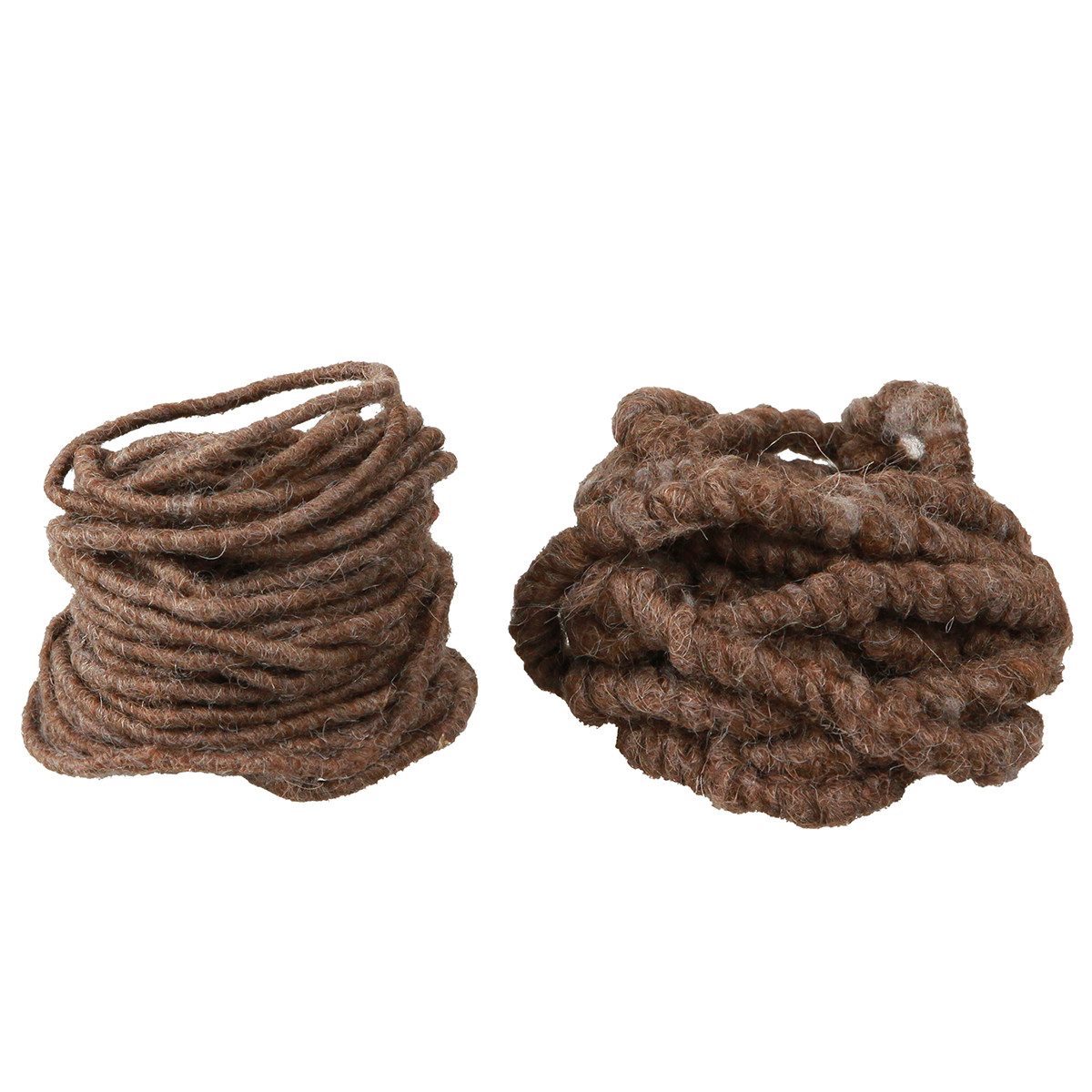 STYLIT by Lehner Wolle Filzband Wollfaden Dochtfaden Filzkordel Braun L7m 2er-Set DIY Basteln Deko