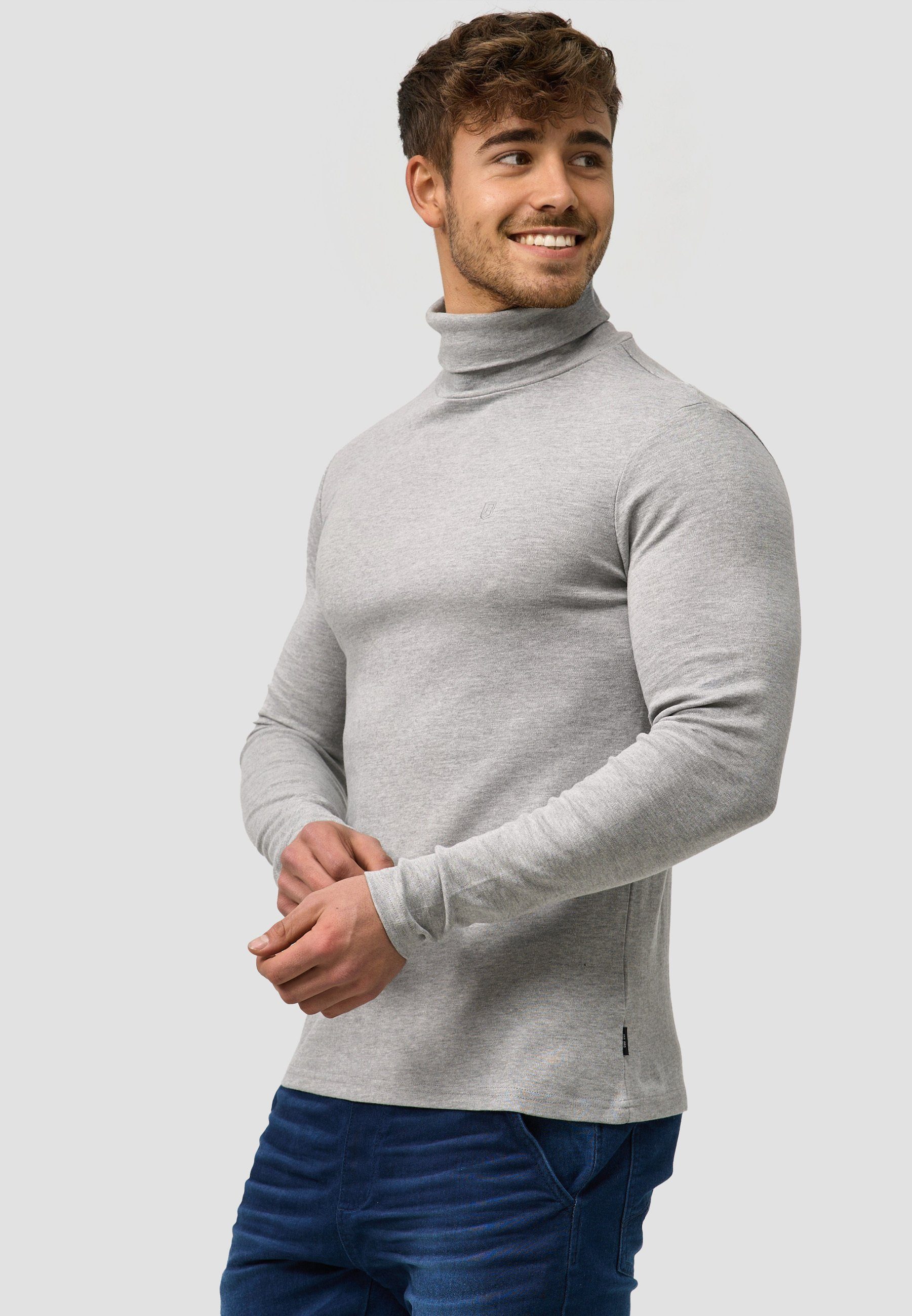 Indicode Rollkragenshirt Herren Eagon Langarmshirt Herrenshirt