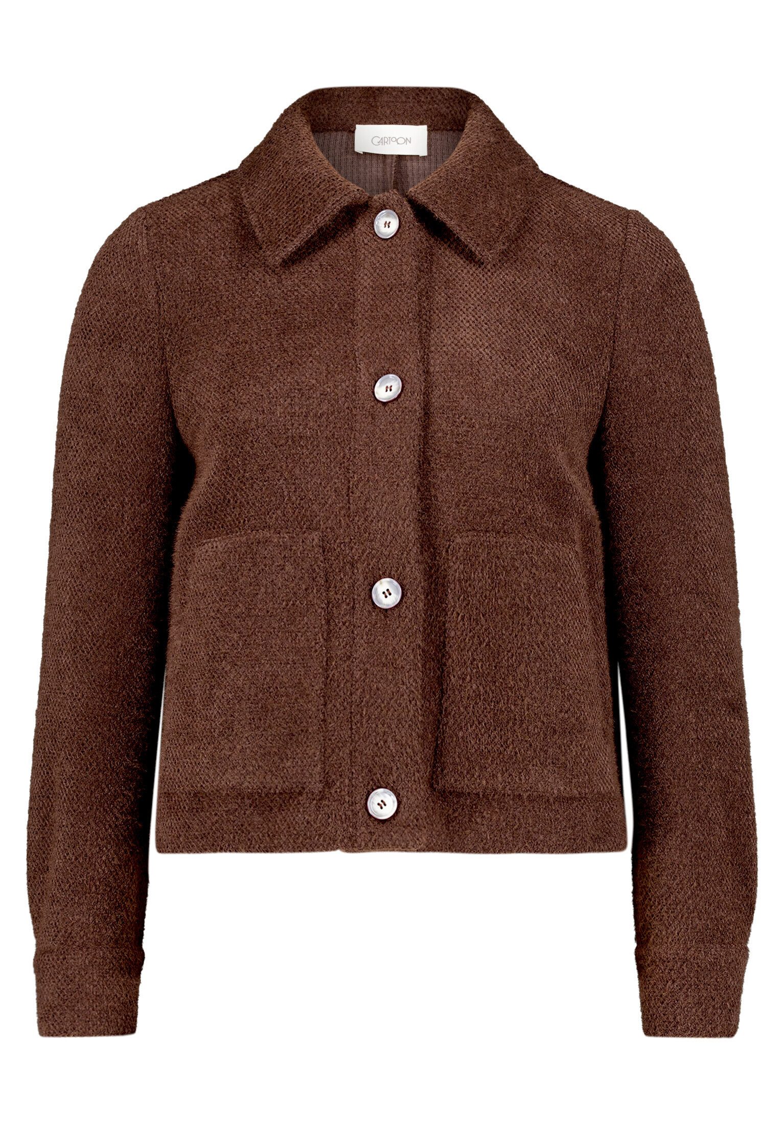 Cartoon Jackenblazer Damen mit aufgesetzten Taschen