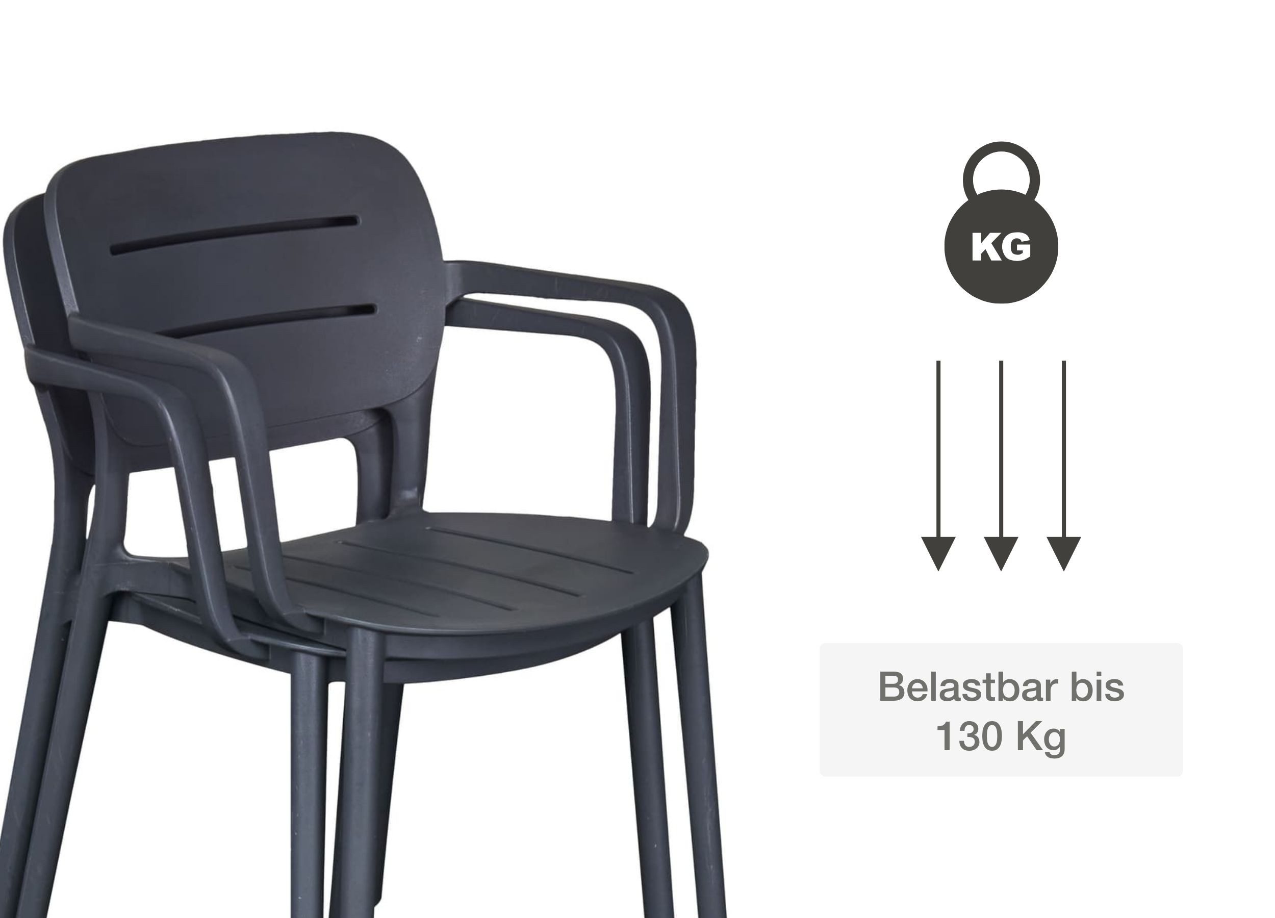 LC Garden Stapelstuhl LC Garden »Veti« Gartenstuhl Stapelstuhl Bistrostuhl (1 St)