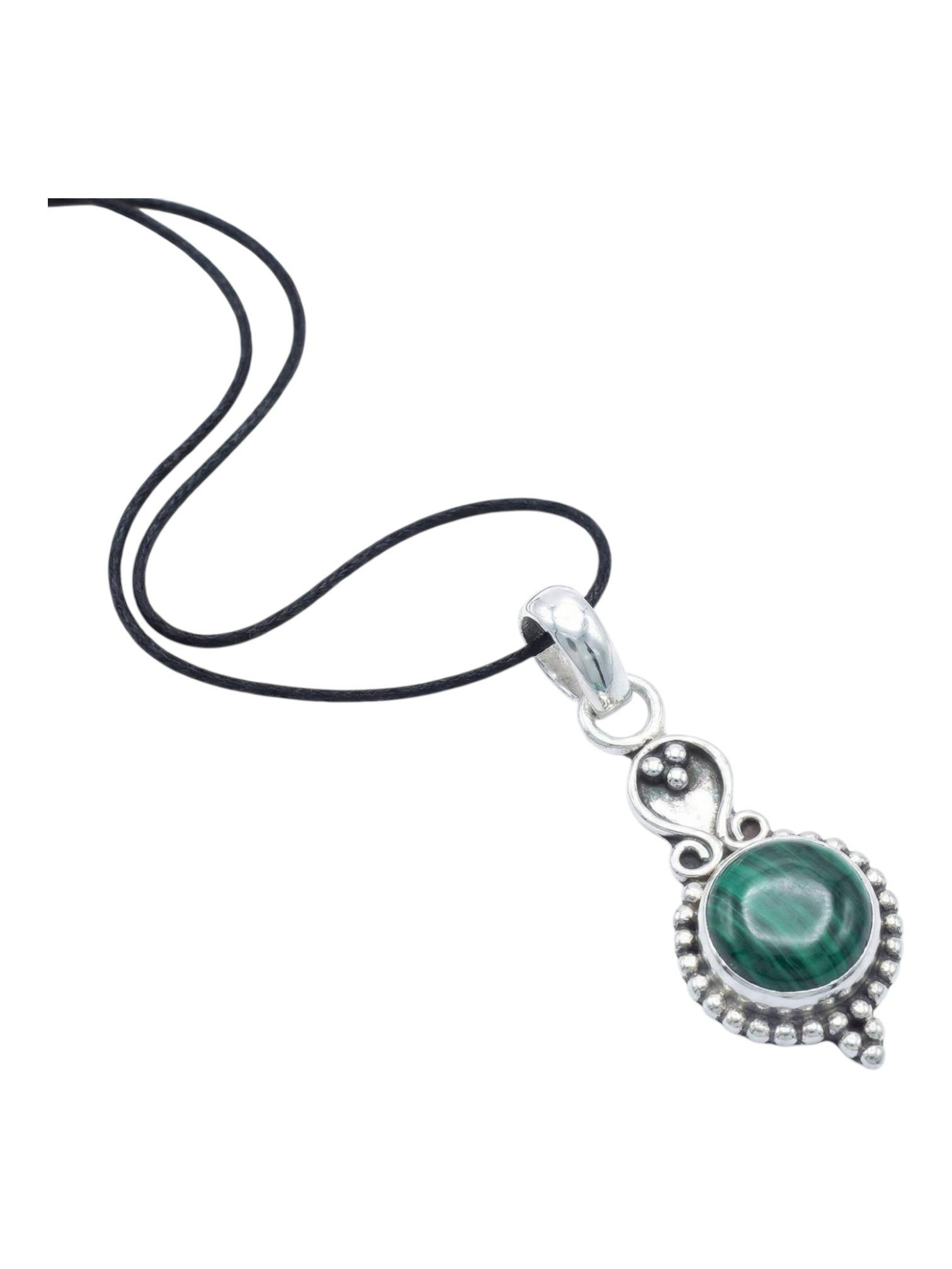Kettenanhänger GAJAH aus 925 Silber mit Malachit