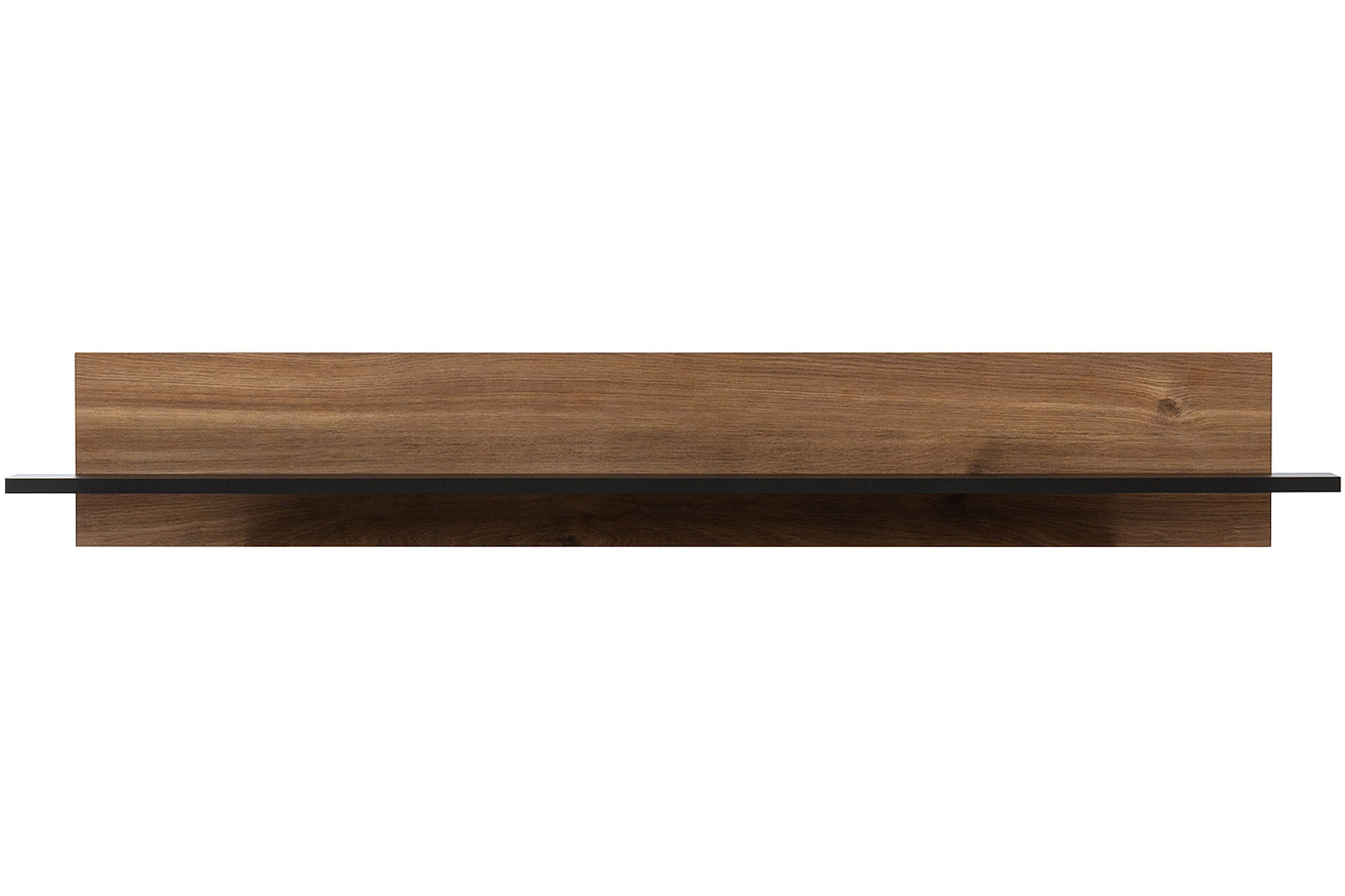 KONSIMO® Wandregal CHRISTO Wandboard, ABS-Kanten, Loft, hergestellt in der EU, 135 cm, Wandmontage, Holzoptik, dunkle Eiche