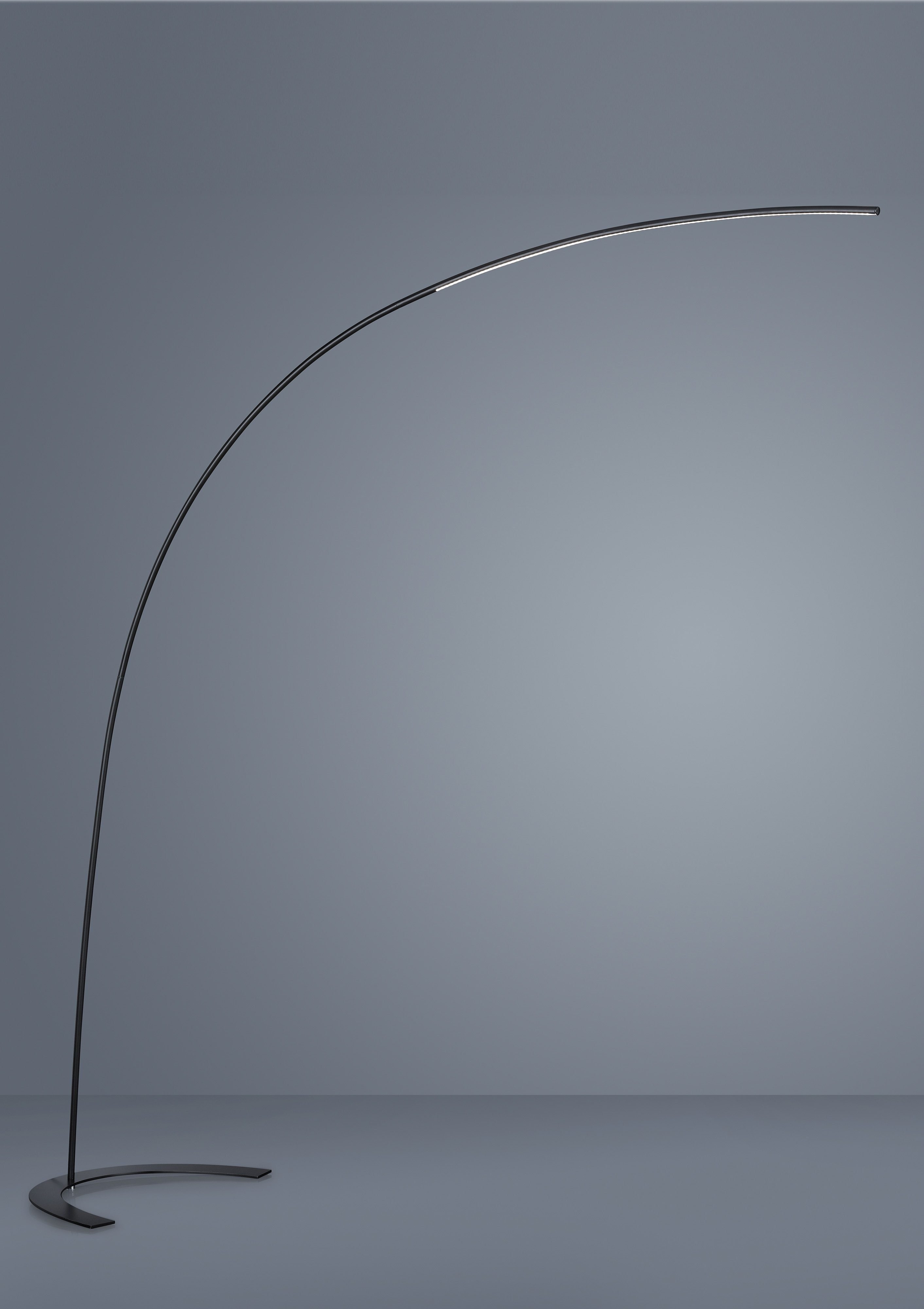 TRIO Leuchten LED Bogenlampe SHANGHAI, Dimmfunktion, LED fest integriert, Warmweiß, mit Fußdimmer