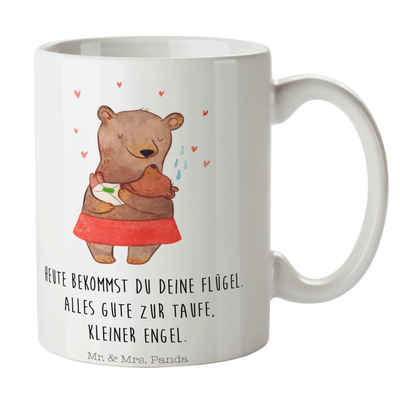 Mr. & Mrs. Panda Tasse Bären Taufe - Weiß - Geschenk, Porzellantasse, Tasse Motive, Büro Tas, Keramik, Brillante Bedruckung