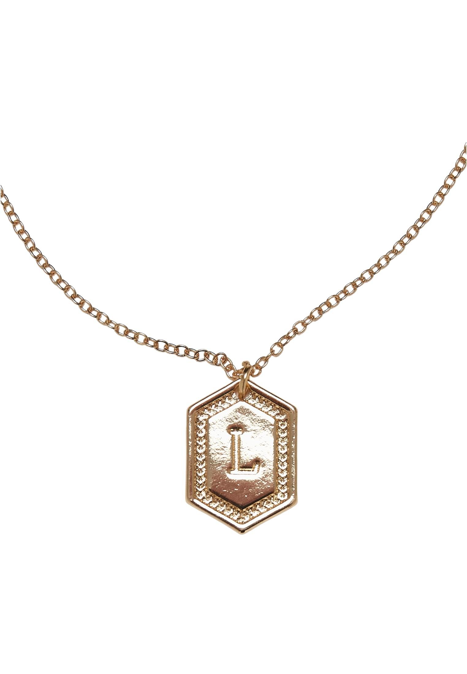 URBAN CLASSICS Edelstahlkette Komfort ein Gefühl von Letter Accessoires Necklace, Stil Für perfektes und Basic