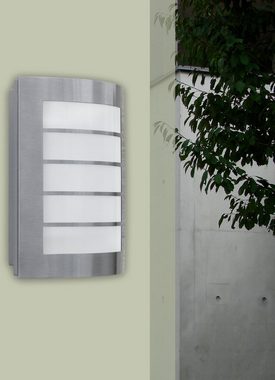 LUTEC LED Außen-Wandleuchte SLIM, LED fest integriert, Warmweiß