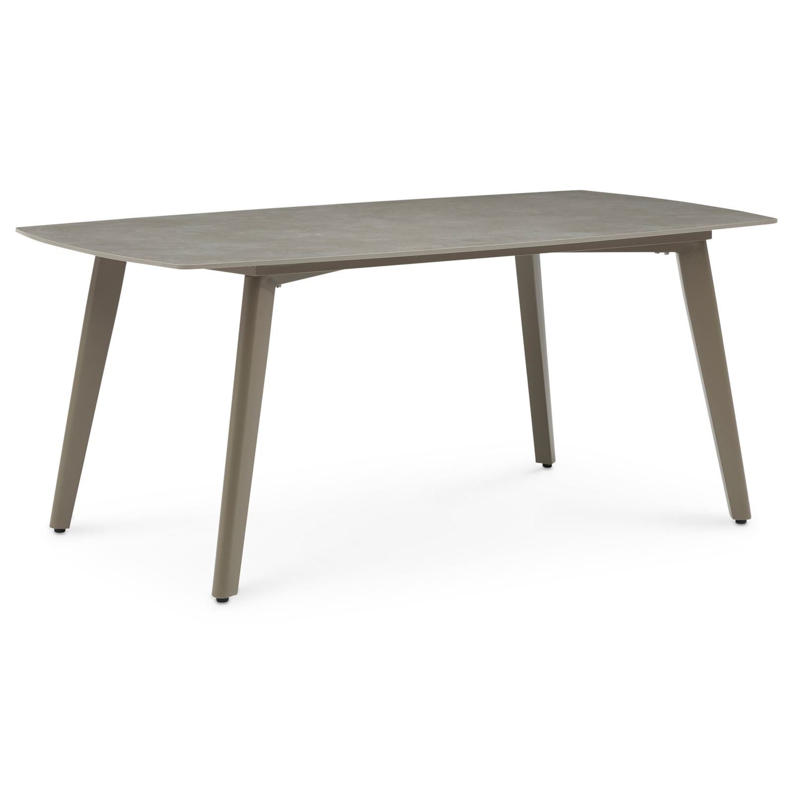 IDIMEX Gartentisch MEZA, Terrassentisch 180 x 90cm mit Keramik- Platte und Aluminium champagner