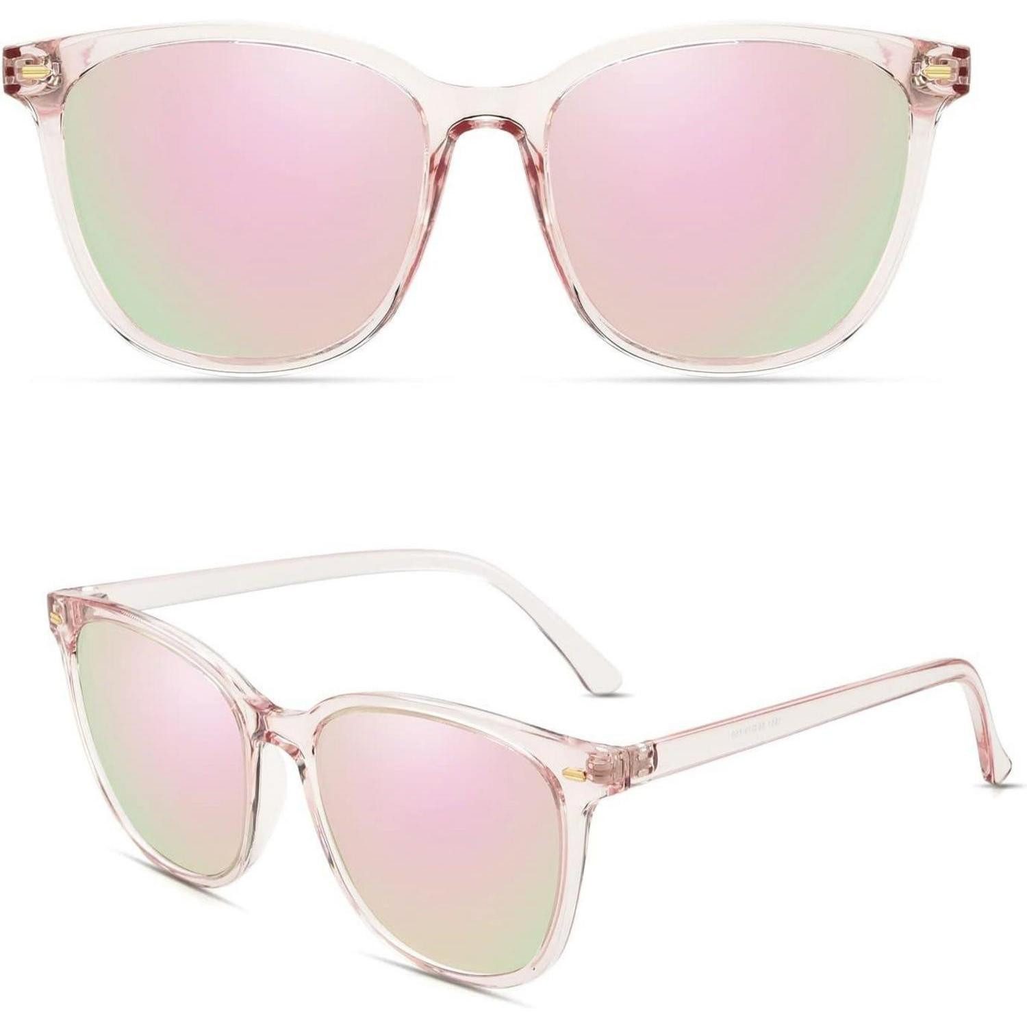 LuxusKollektion Sonnenbrille Sonnenbrille polarisierte Damen UV400 verspiegelt A01 Pink Pink-2