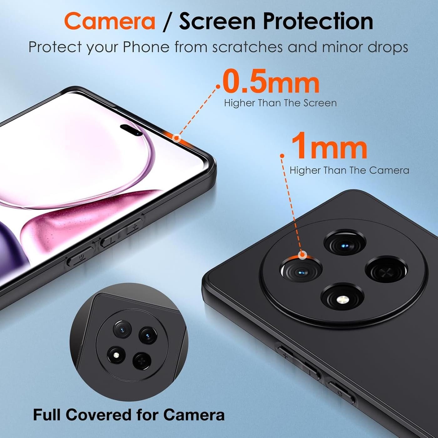 CoolGadget Handyhülle Black Series Handy Hülle für Honor Magic 7 Lite 6,67 Zoll, Edle Silikon Schlicht Robust Schutzhülle für Honor Magic7 Lite Hülle