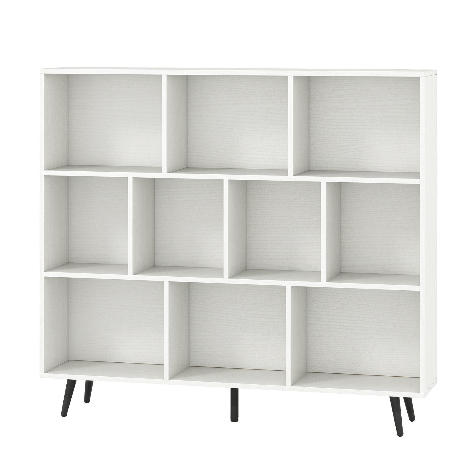 COSTWAY Bücherregal, Holz, Standregal mit 3 günstig online kaufen