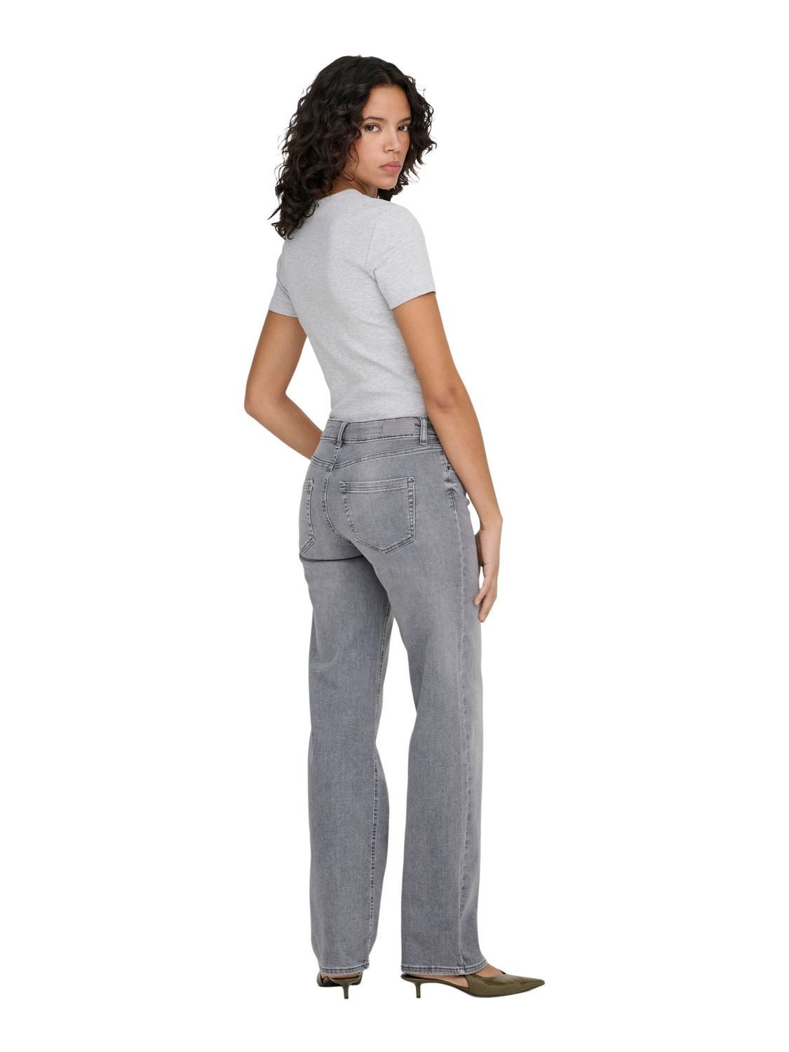 ONLY Straight-Jeans ONLBLUSH MID STRAIGHT DNM mit Stretch