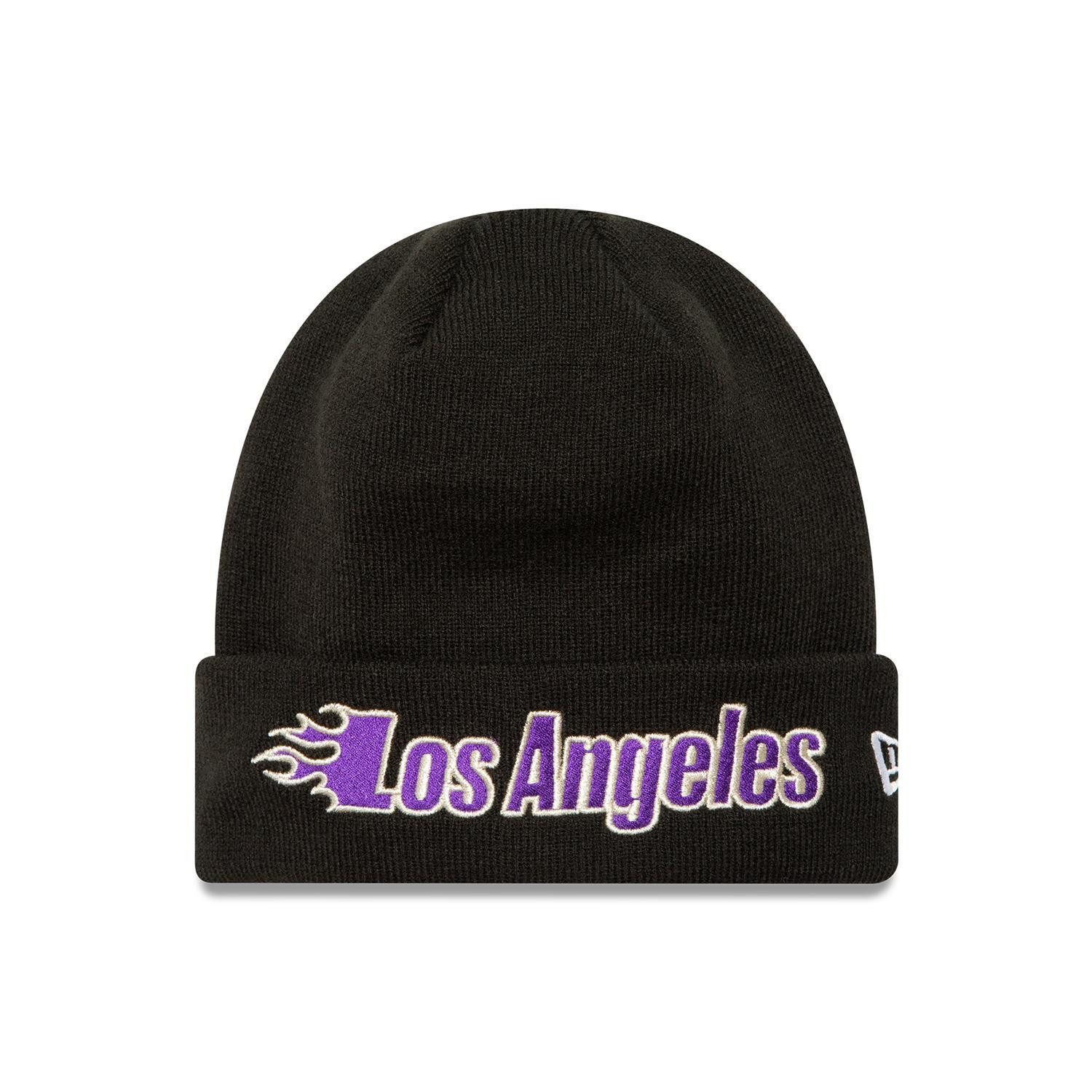 New Era Strickmütze Mütze New EraNBA Metallic LA Lakers doppelt gelegter Umschlag
