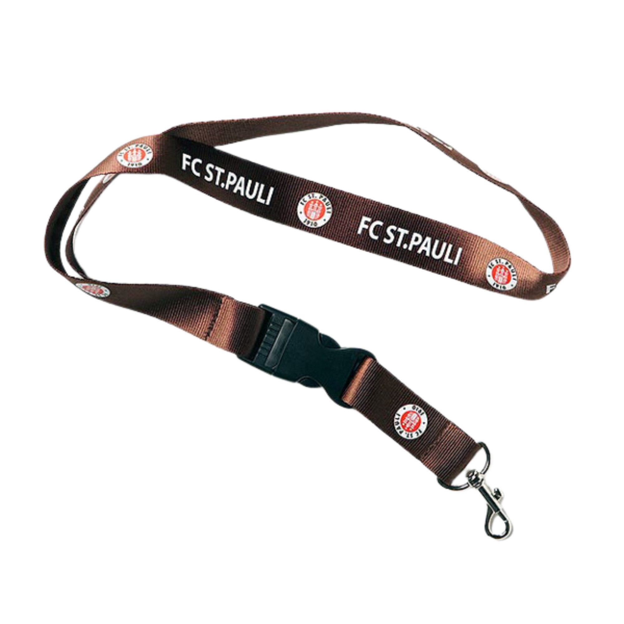 FC St. Pauli Schlüsselanhänger FC St. Pauli - Schlüsselband Logo - braun