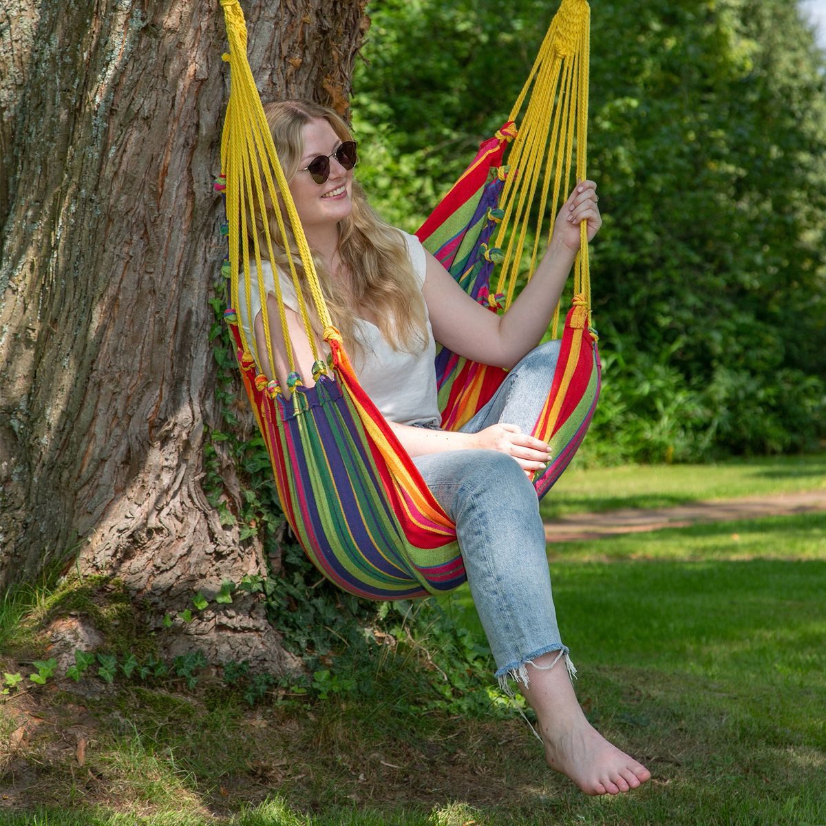 CONACORD Hängematte mycona Hängesitz Bahia, Hängesitz ist bei 30 Grad Handwäsche waschbar