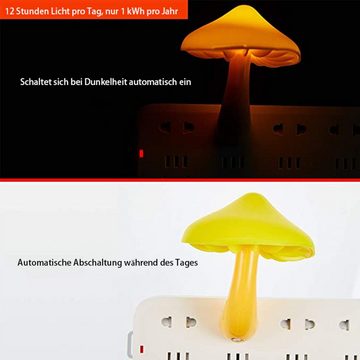 Dedom LED-Sockelleuchte,mini niedlich,lichtgesteuertes Nachtlicht,gelb Smarte Lampe, Lichtgesteuertes Nachtlicht