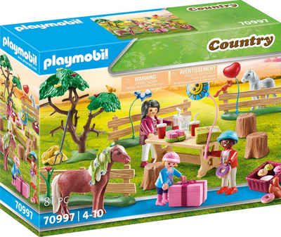 Playmobil® Konstruktions-Spielset »Kindergeburtstag auf dem Ponyhof (70997), Country«, (81 St), Made in Europe