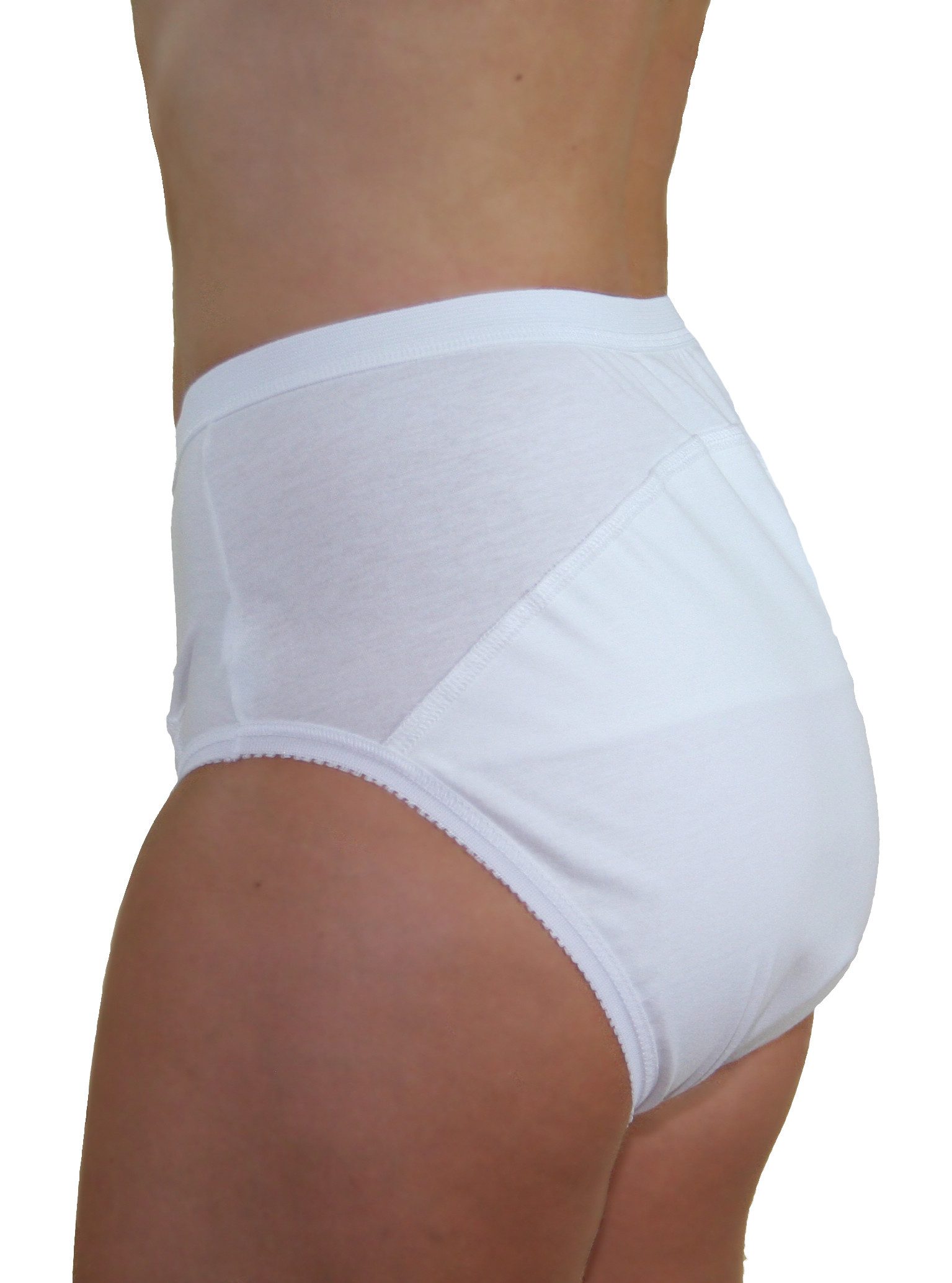 Hydas Inkontinenzslip aus Baumwolle für Damen und Herren, mit langem Zwickel und Nässeschutz Fixier Tasche für Saugeinlagen, 95 Grad waschbar, Trockner geeignet