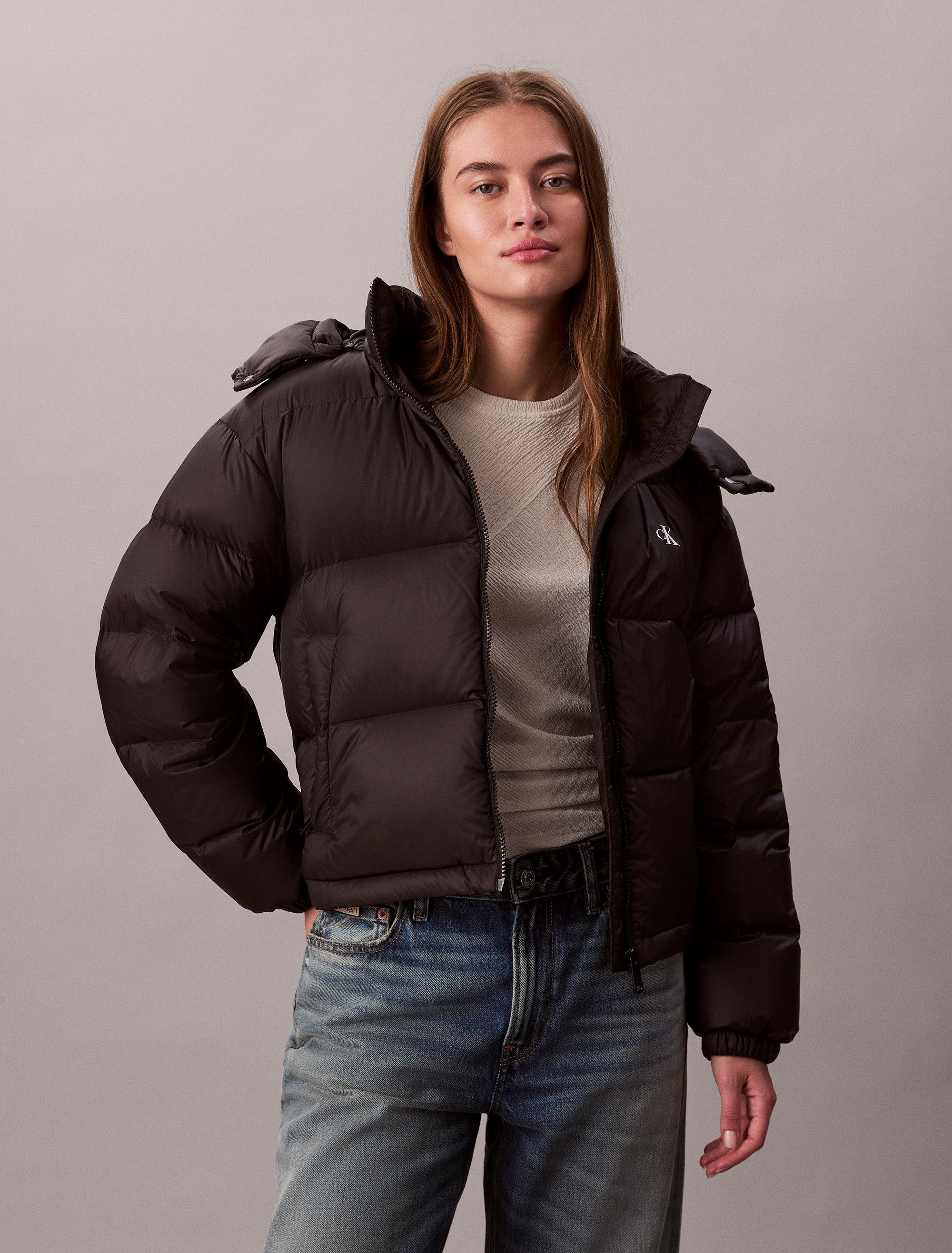 Calvin Klein Jeans Steppjacke ESSENTIAL MIDWEIGHT PUFFER JACKE Mit Rundhals günstig online kaufen
