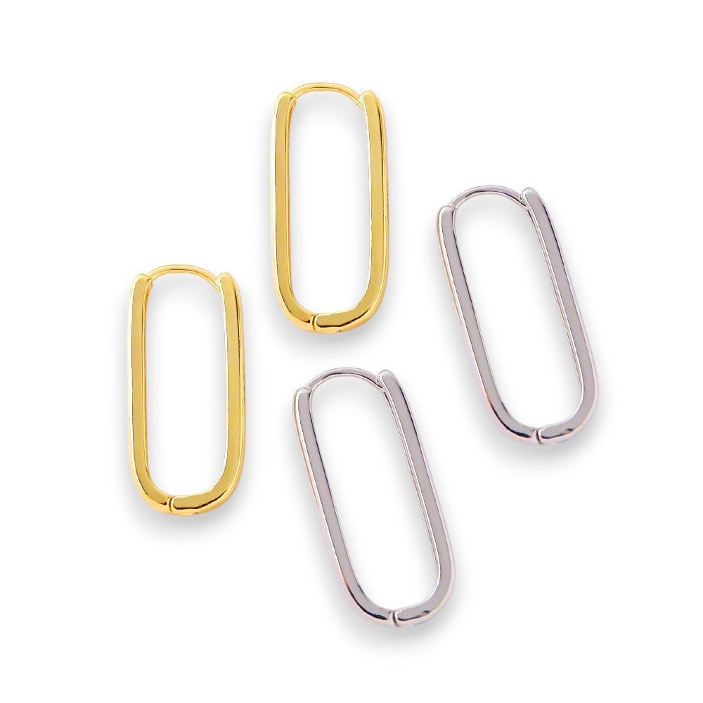 SHELAGO Klappcreolen Paar - Ovale Creolen - Feine Damen Ohrringe - Schmuck günstig online kaufen