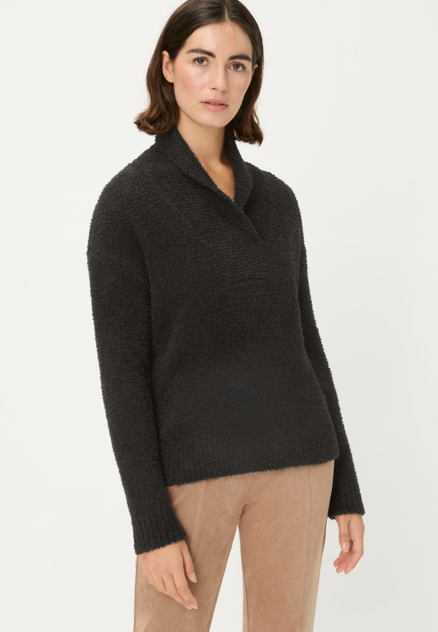Olsen Pullover mit Schalkragen