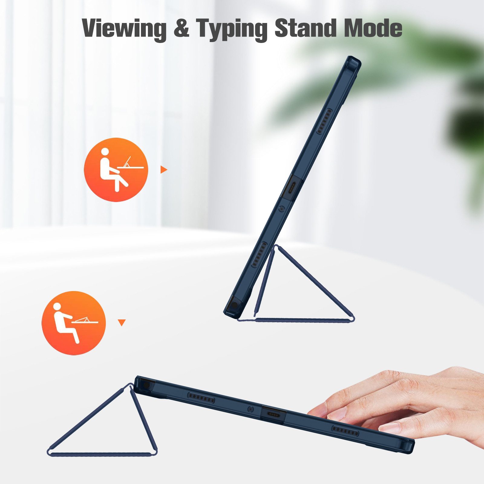 Fintie Tablet-Hülle für Samsung Galaxy Tab A11+ Plus 11 Zoll 2025 / Tab A9+ Plus 11'' 2023 11 Zoll, mit Schutzfolie, Ultradünn Schutzhülle mit Translucent Rücks – Bild 5 von 5