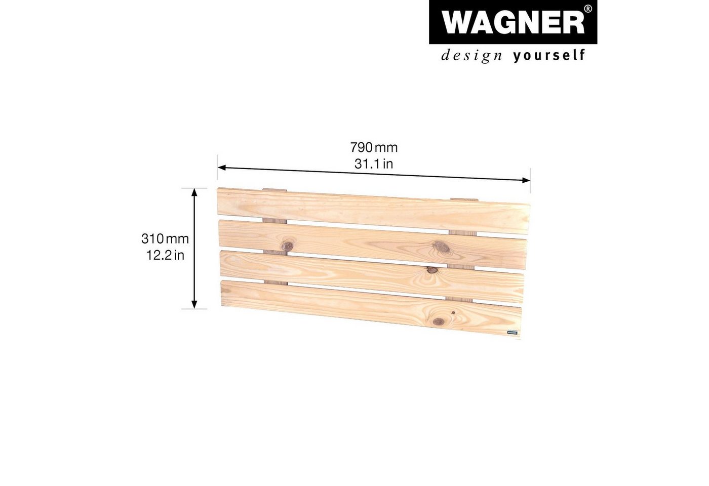 Thumbnail - WAGNER design yourself Hochbeet GreenWALL - 79 x 31 cm - Massivholz I FSC® I natur I Hängende Blumen - & Kräuterwand I i...