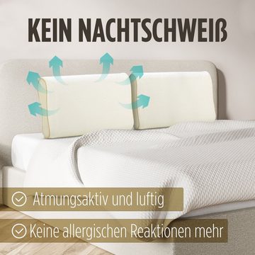 Gelschaumkopfkissen Orthopädisches Kissen mit Memory Foam und OEKO-TEX Zertifizierung, Vitapur