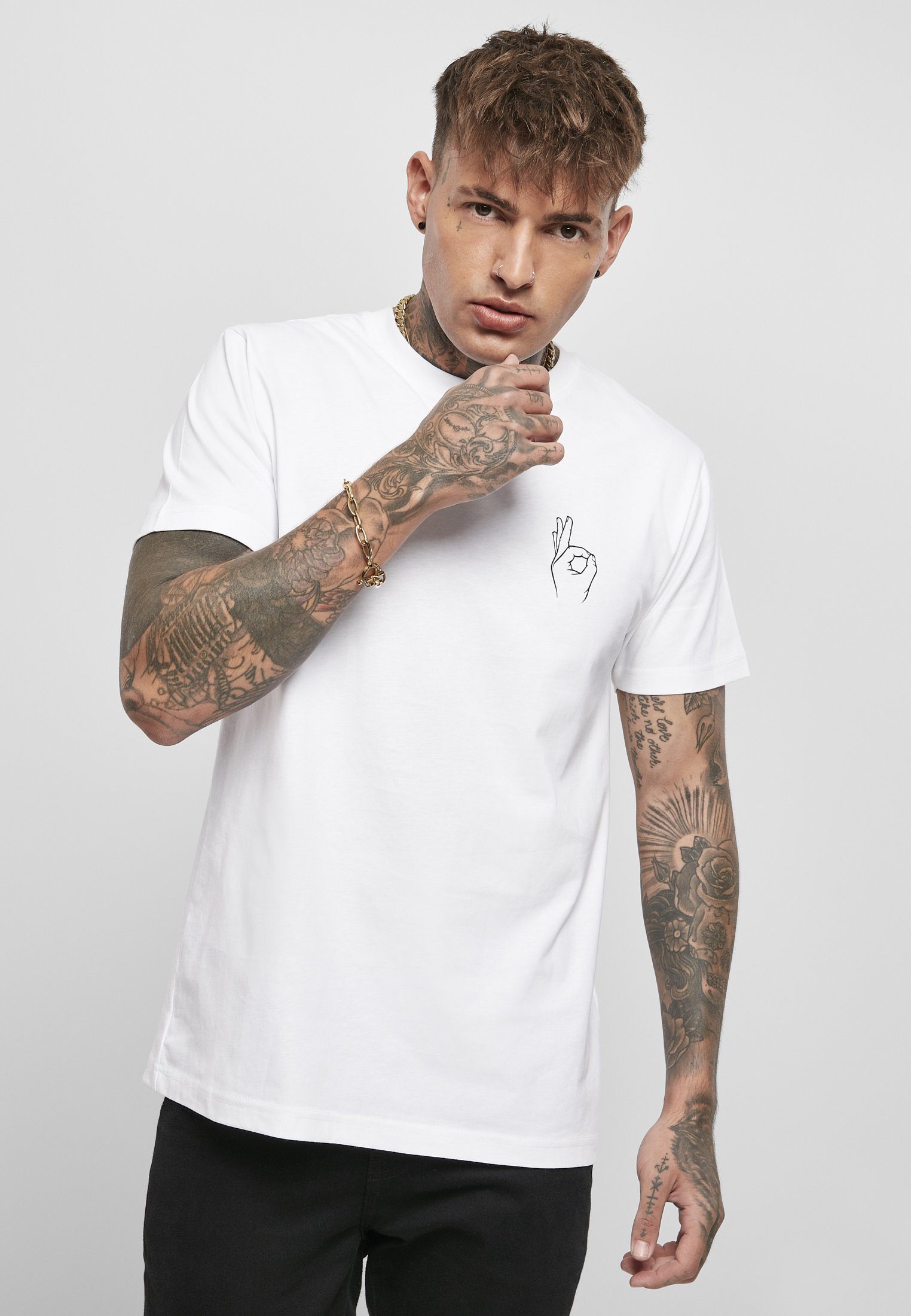 Easy Tee white (1-tlg) Herren T-Shirt MisterTee