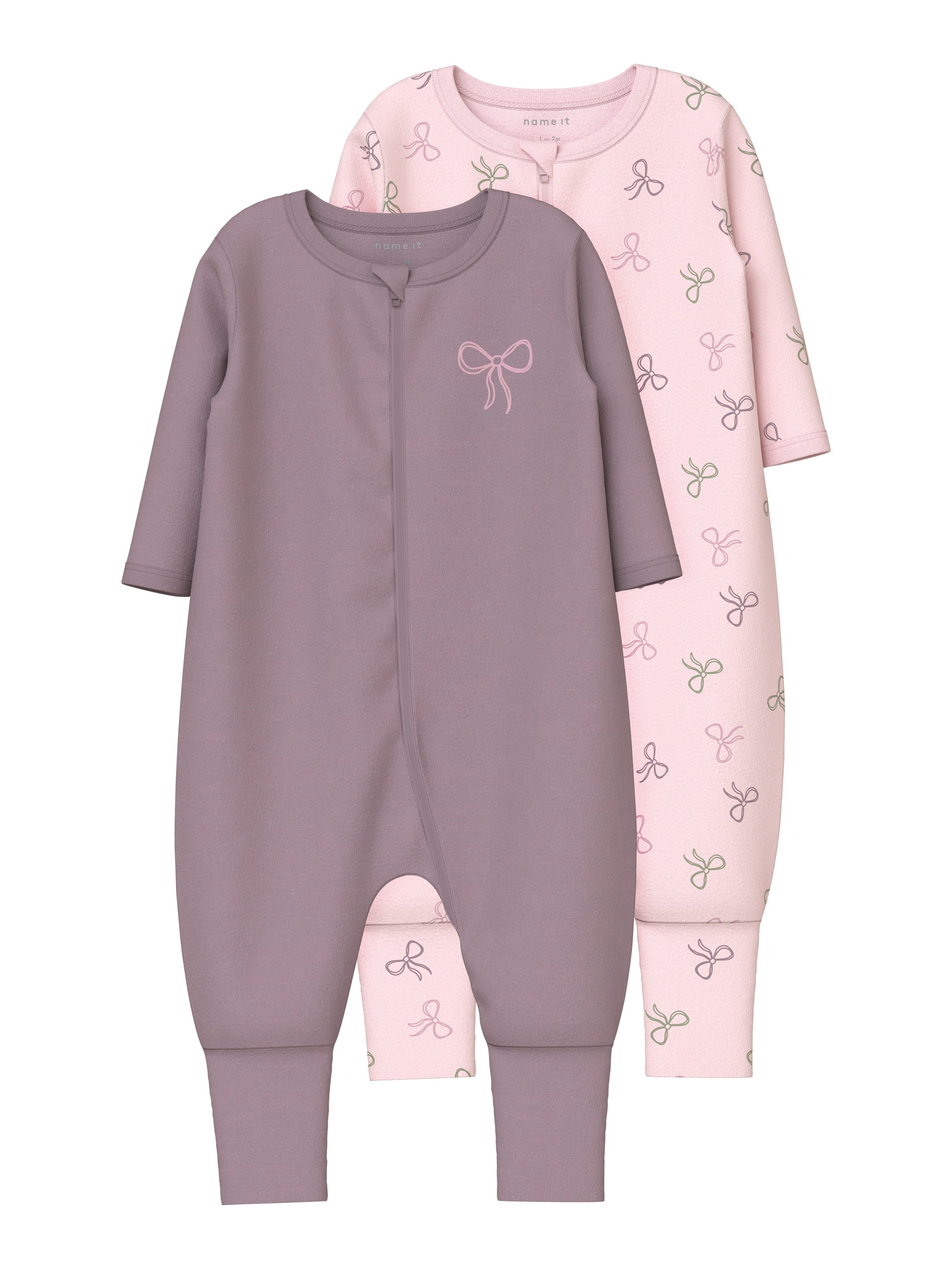Hausanzug NBFNIGHTSUIT 2P ZIP FF PINK BOW NOOS