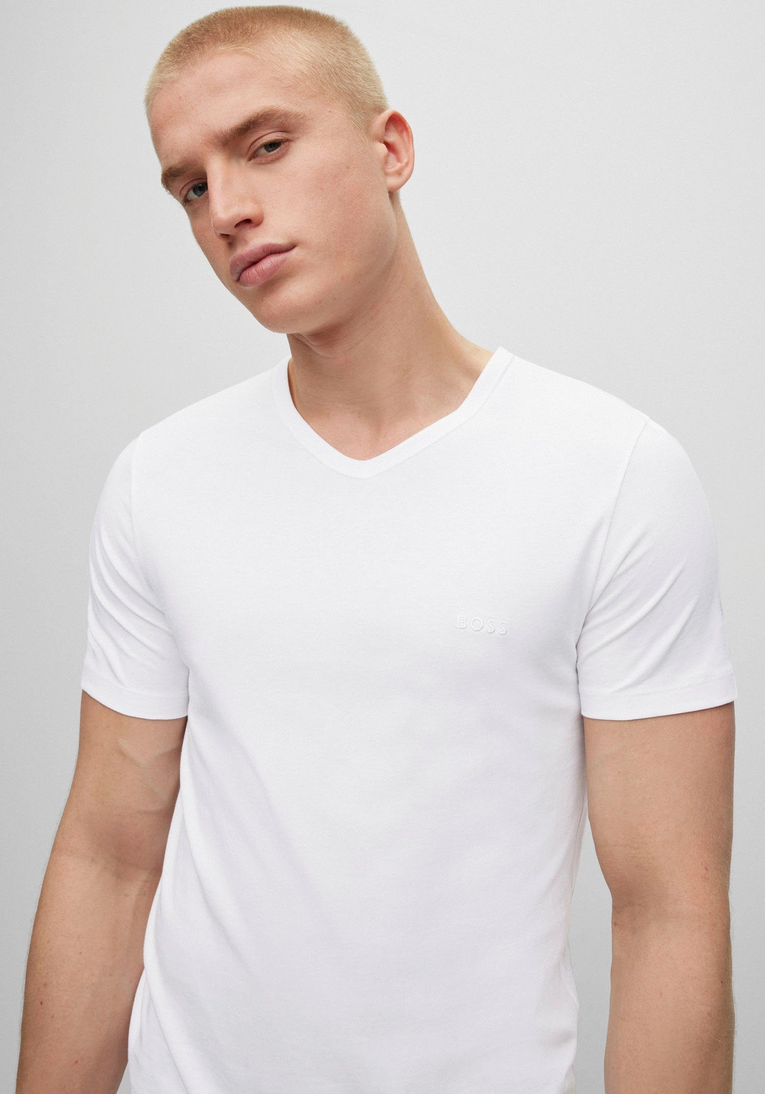 BOSS V-Shirt T-Shirt VN 3P CO (Packung) white