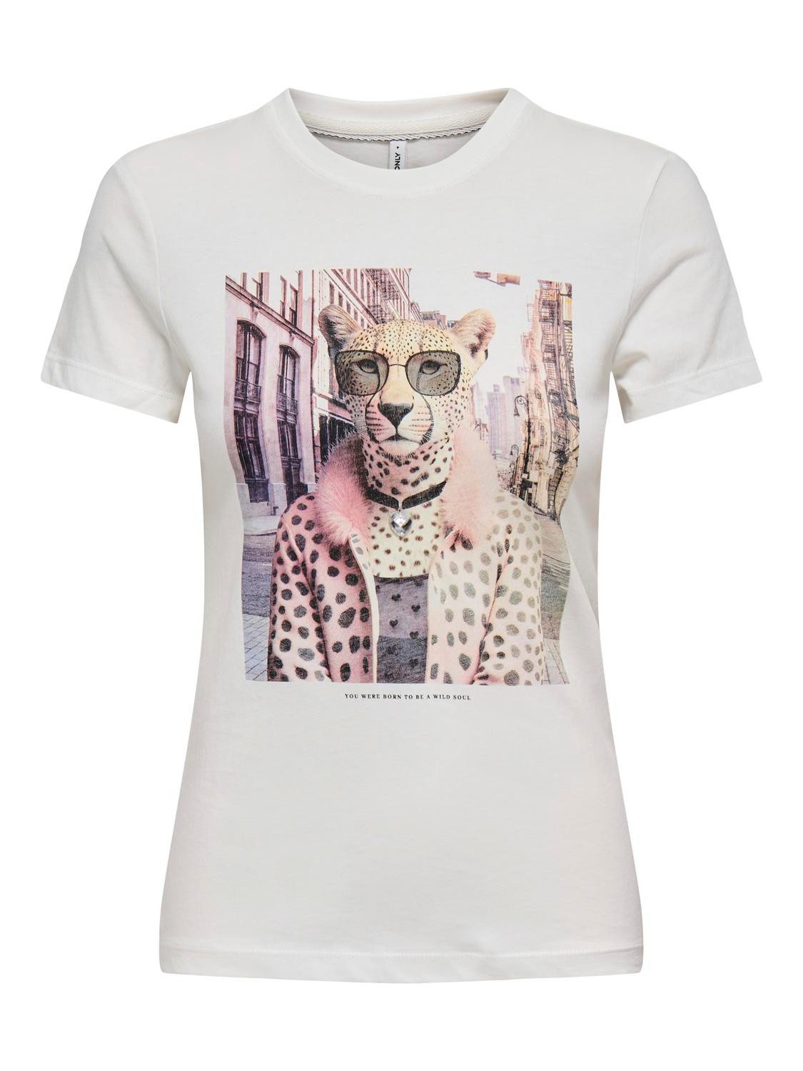 ONLY Kurzarmshirt ONLVIBE LIFE S/S GLASSES TOP BOX JRS Baumwolle, regular f günstig online kaufen