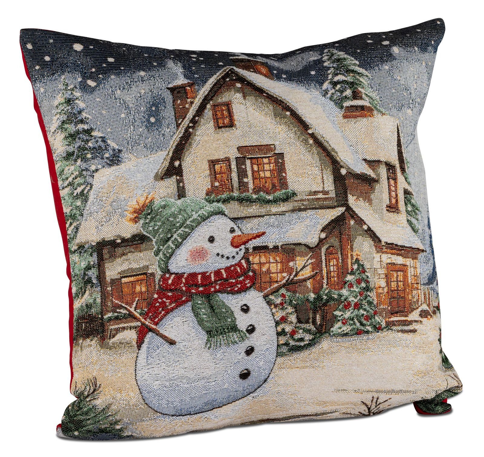 formano Dekokissen Weihnachtskissen 45 cm mit Schneemann-Motiv Deko Kissen mit Füllung