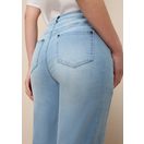 Tamaris Weite Jeans mit modischer Silhouette und hohem Tragekomfort hohe Leibhöhe, langer Schnitt, mit Knopf-Applikationen