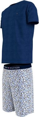 Tommy Hilfiger Underwear Pyjama CN SS SHORT WOVEN SET (Set, 2 tlg., 2er) mit Markenlabel
