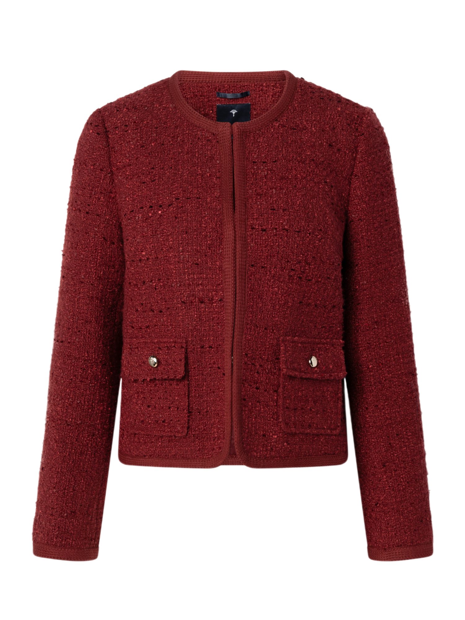 JOOP! Jackenblazer rot,Casual,Polyester,Meliert,Rundhals,Lang,Regular Fit