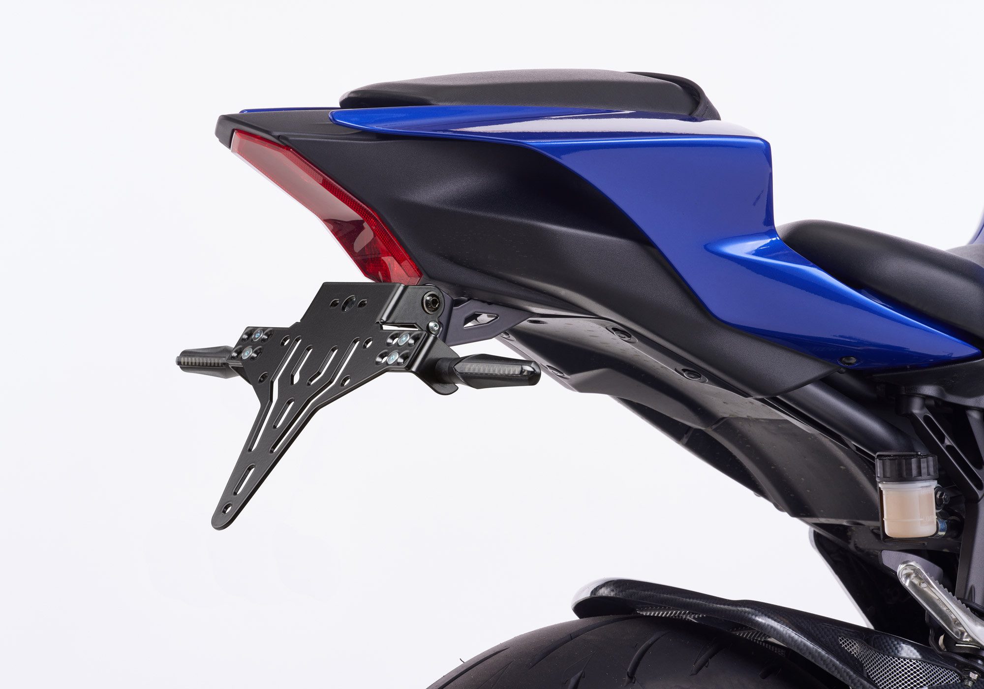 PROTECH Auspuff-Flexrohr Kennzeichenhalter Edelstahl pulverbeschichtet schwarz