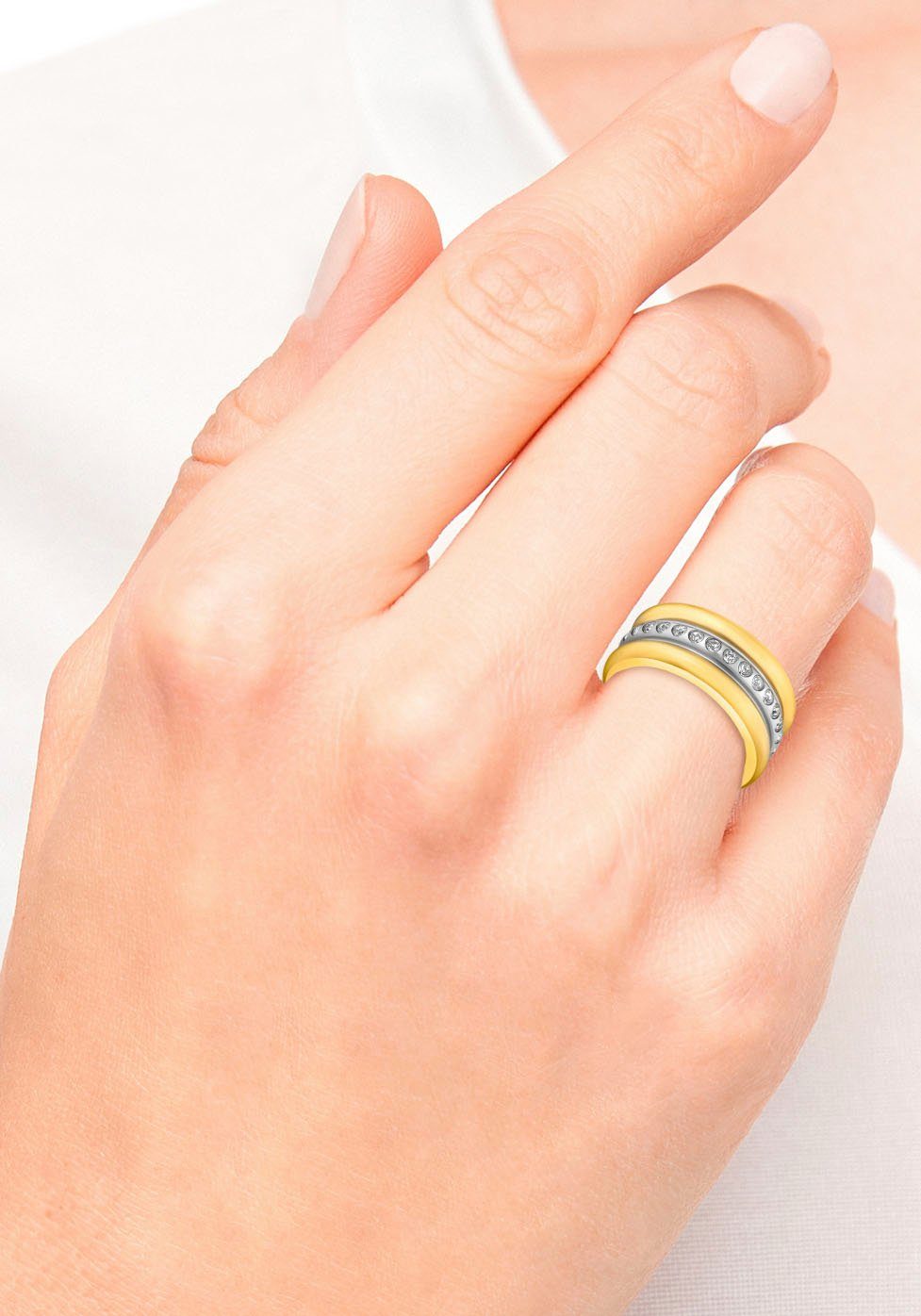 Fingerring Zirkonia mit 2036837/-38/-39/-40, (synth) s.Oliver
