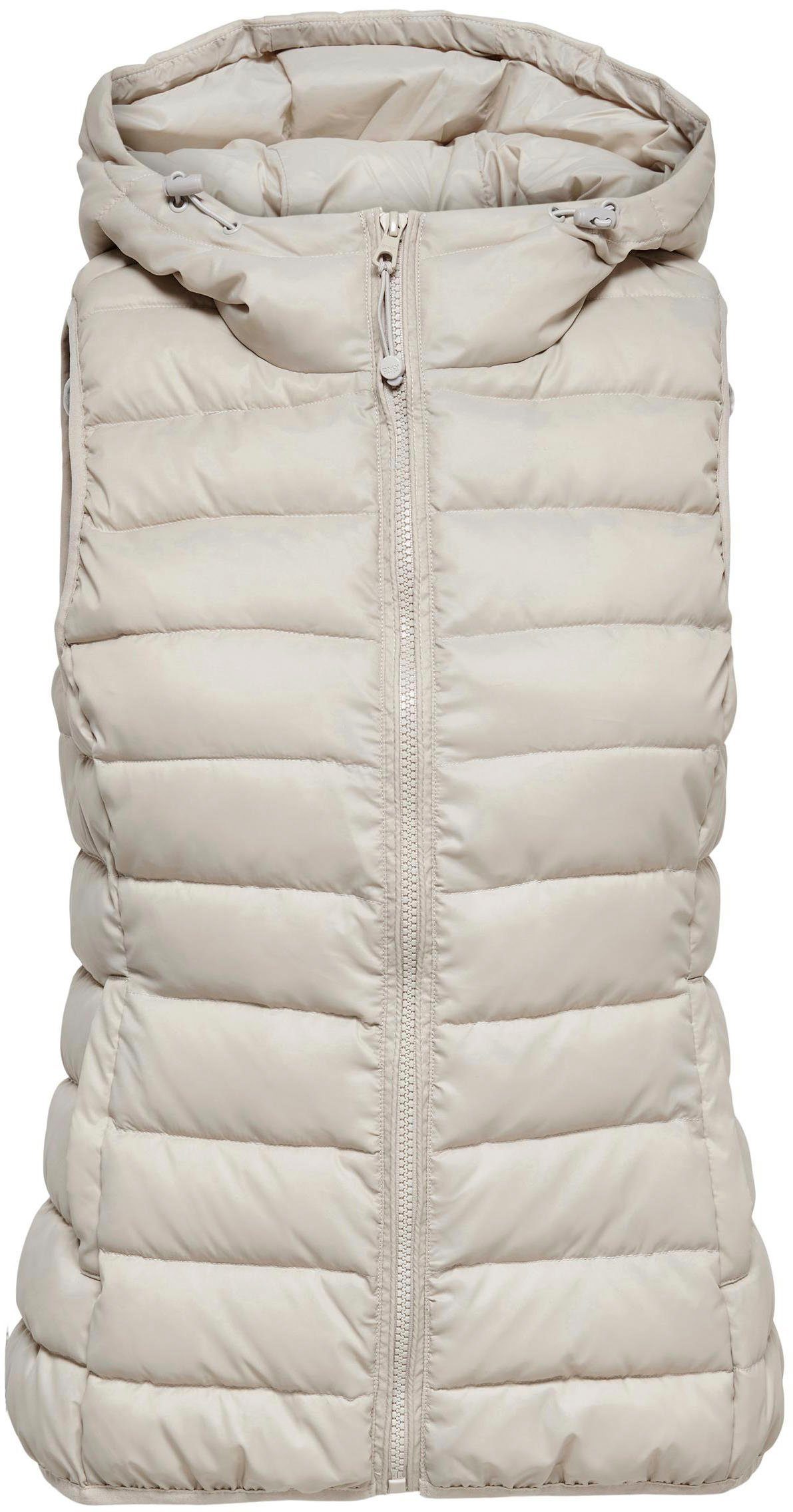 ONLY Steppweste HOOD WAISTCOAT Pumice OTW ONLNEWTAHOE Stone NOOS