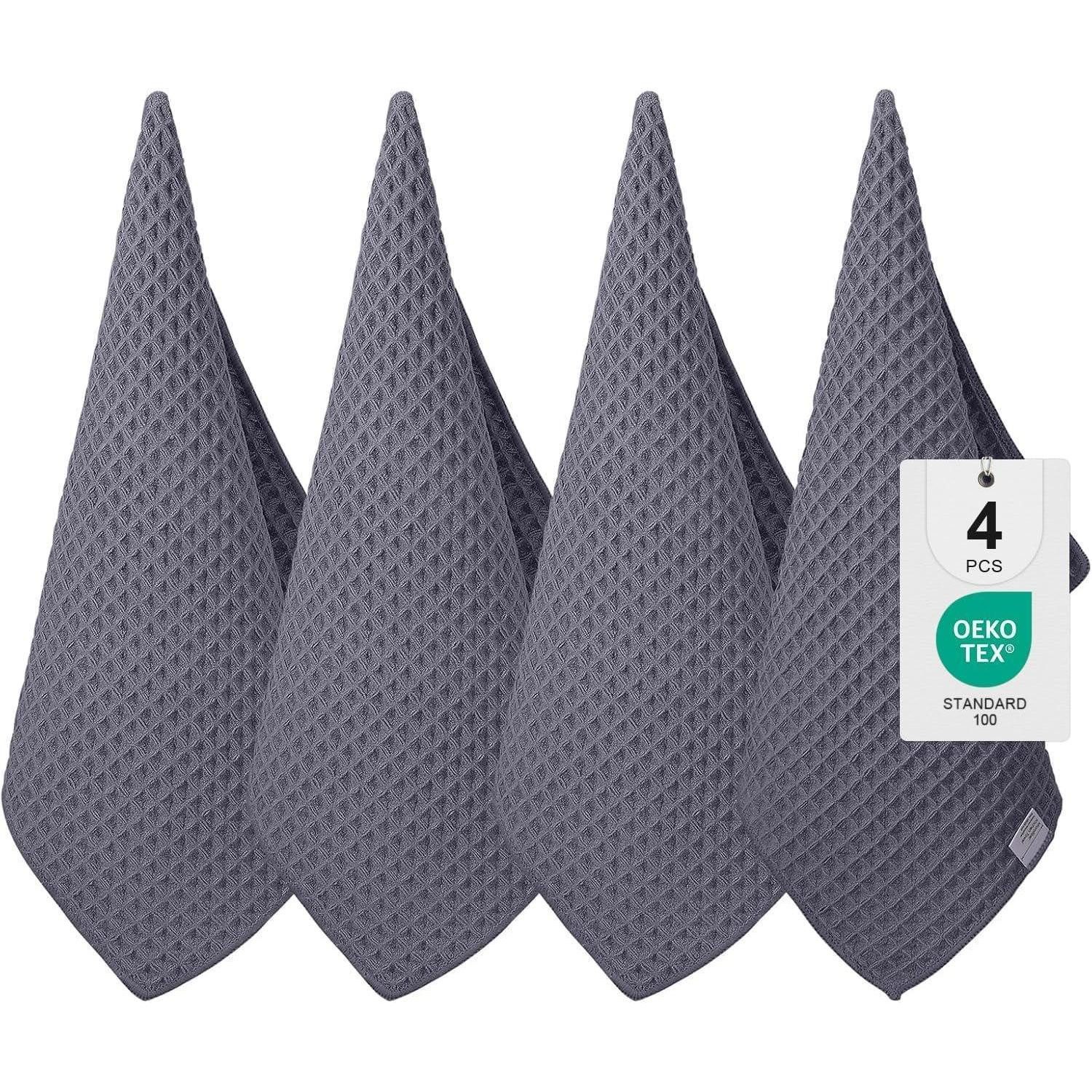 LuxusKollektion 4er-Set Microfasertücher für Küche, saugfähig fusselfrei, 40x70 Mikrofasertuch