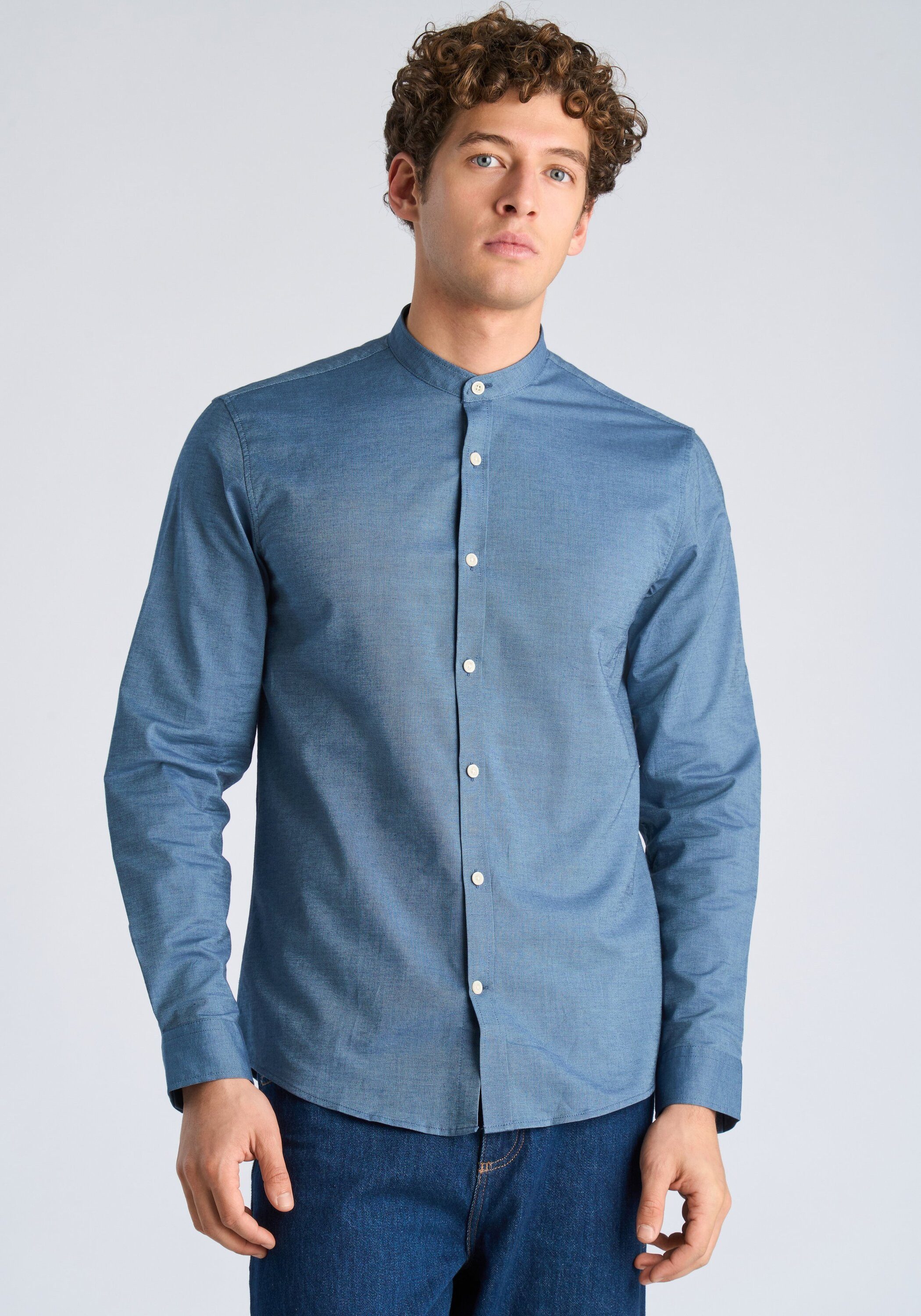 LINDBERGH Businesshemd Oxford-Hemd (Langarm) Relaxed Fit
