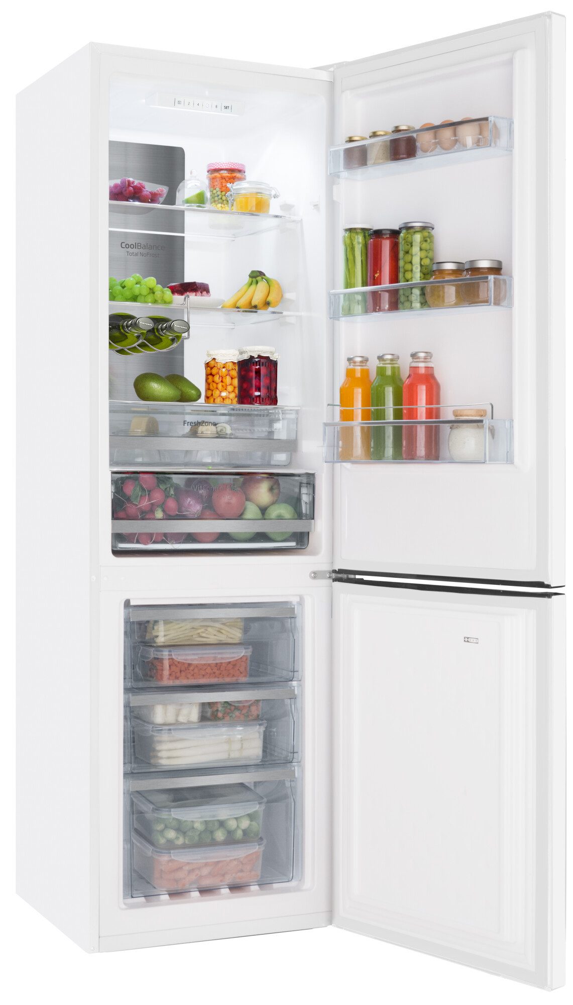 Amica Kühl-/Gefrierkombination KGCN 388 140 W, 181 cm hoch, 54 cm breit, elektronische Steuerung