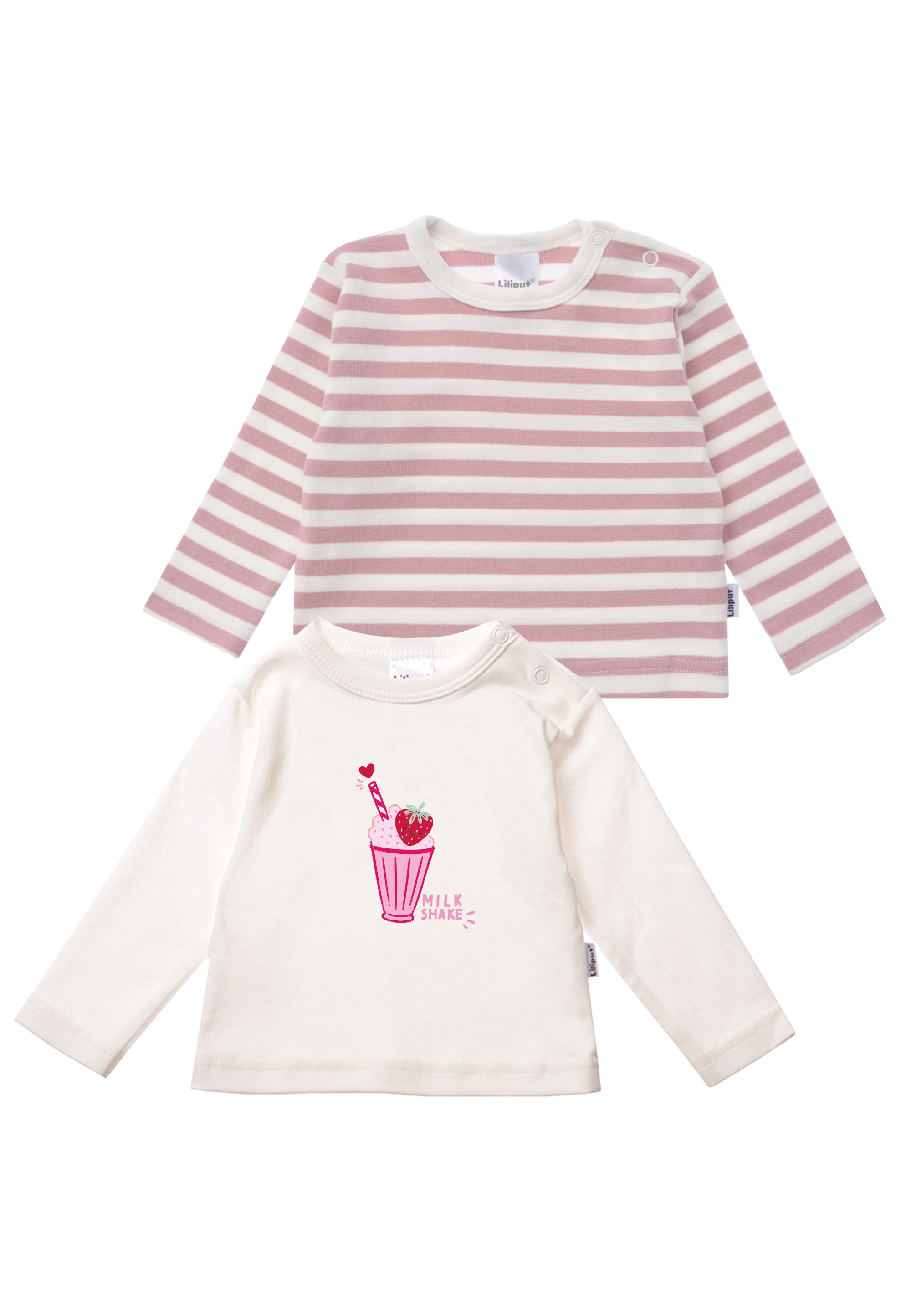 Liliput Langarmshirt Milkshake (2-tlg) 2er-Pack mit fröhlichem Print