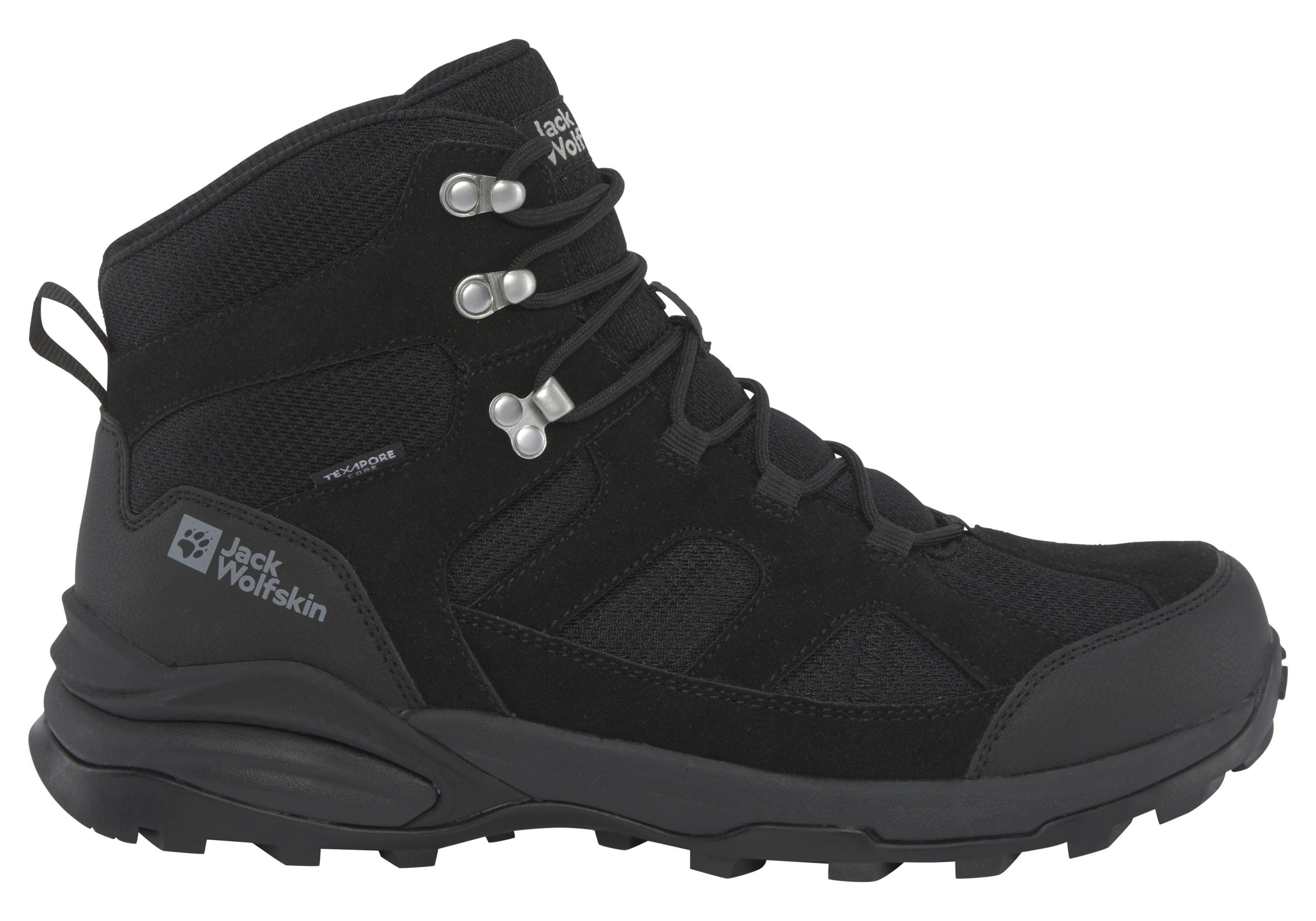 schwarz Wanderschuh TRAIL Wolfskin MID HIKER TEXAPORE wasserdicht Jack