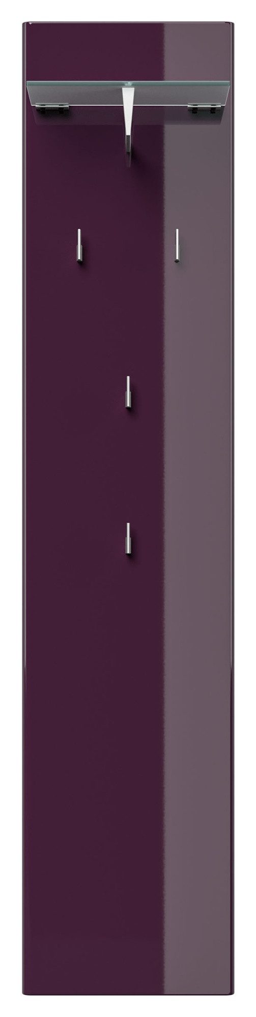 Magnolia Home Garderoben-Set Garderobe Emotion 4 Haken & Hutablage 35x160 cm Brombeer