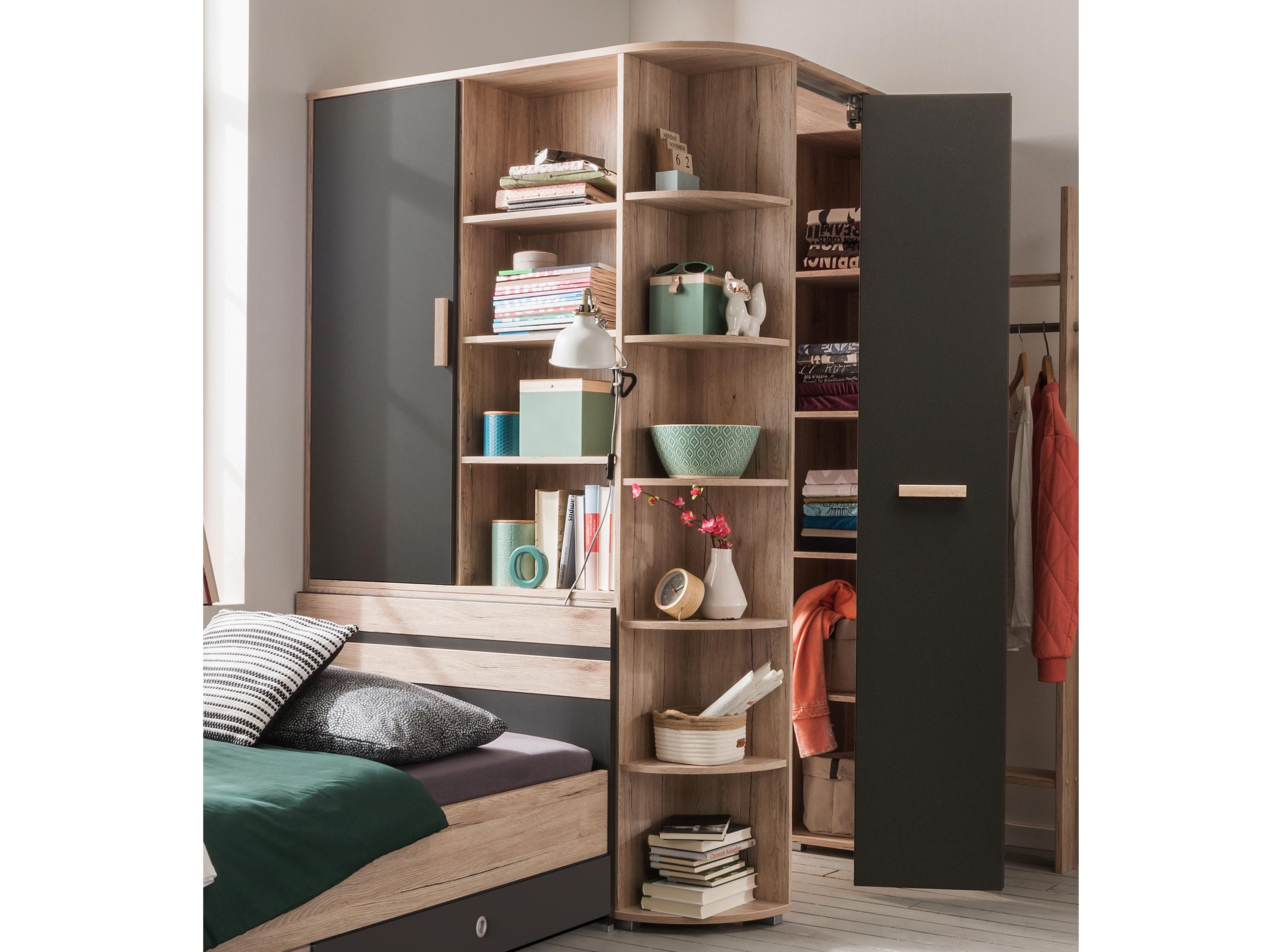freiraum Eckkleiderschrank Canton 124 x 199 x 148 cm (B/H/T)