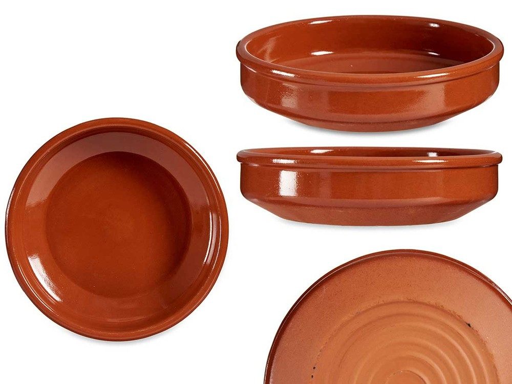 emeco Auflaufform 2er Set Ton-Schale Ø 20cm Auflaufform aus Ton Mittelalter, Ton, (2-St)