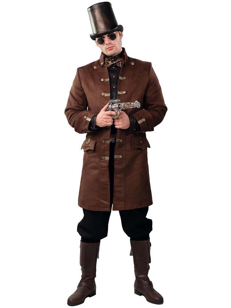 Orlob Kostüm Herrenjacke de Luxe braun Piratenmantel