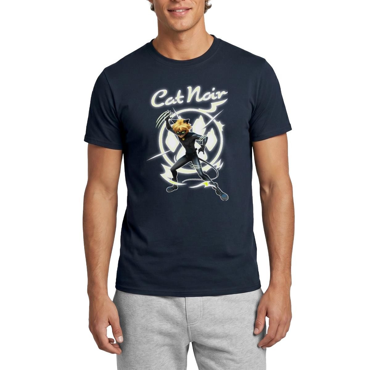 Spreadshirt T-Shirt Miraculous Cat Noir Adrien Superheld Männer T-Shirt (1-tlg)