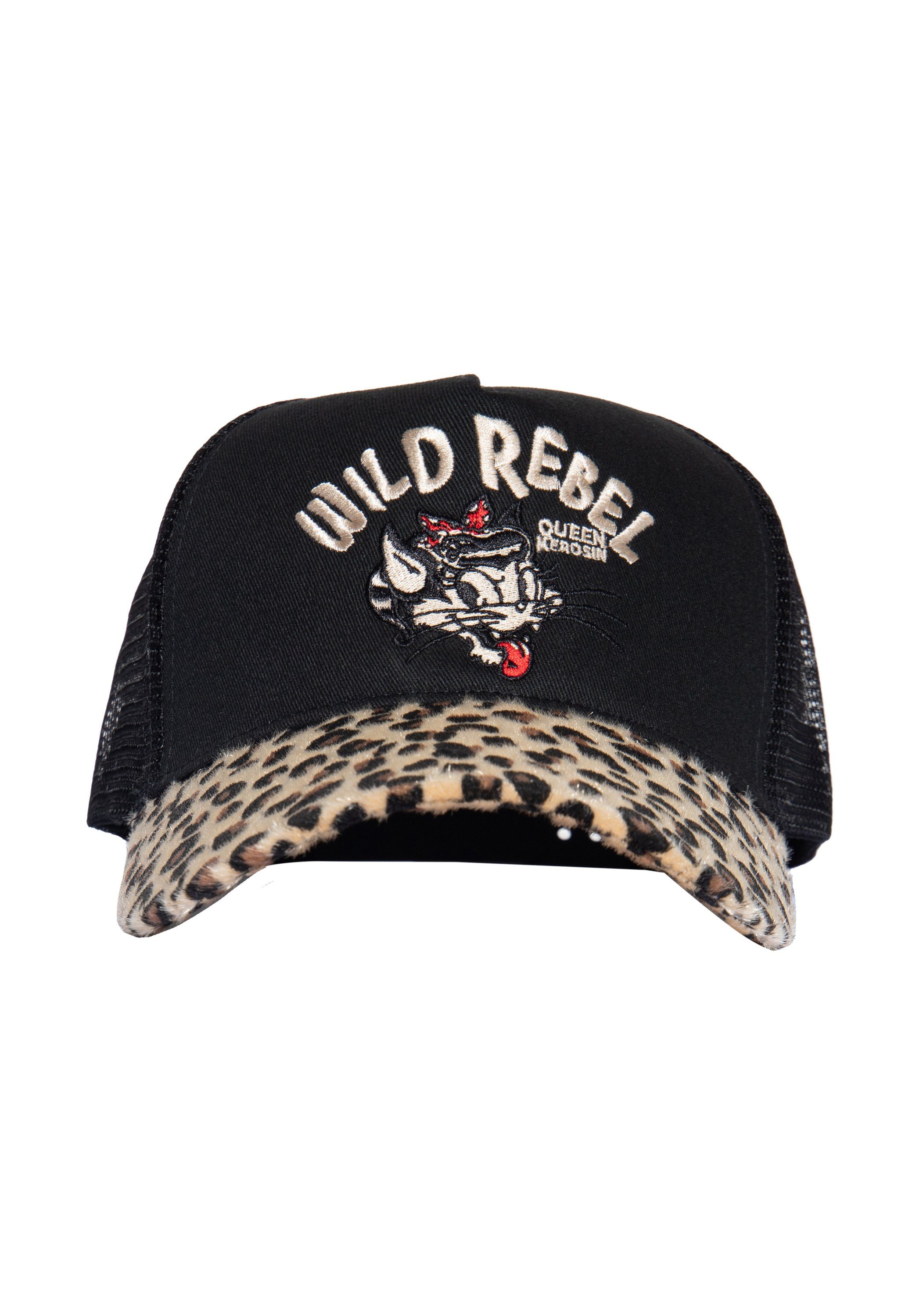 Wild Rebel Leopardenfell-Look mit QueenKerosin Trucker Cap