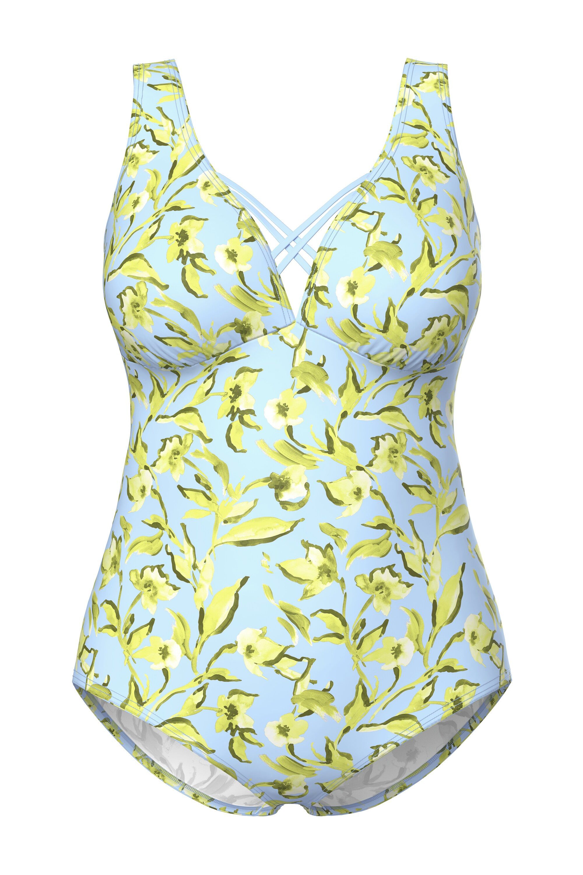 Ulla Popken Badeanzug Badeanzug Blüten Softcups günstig online kaufen